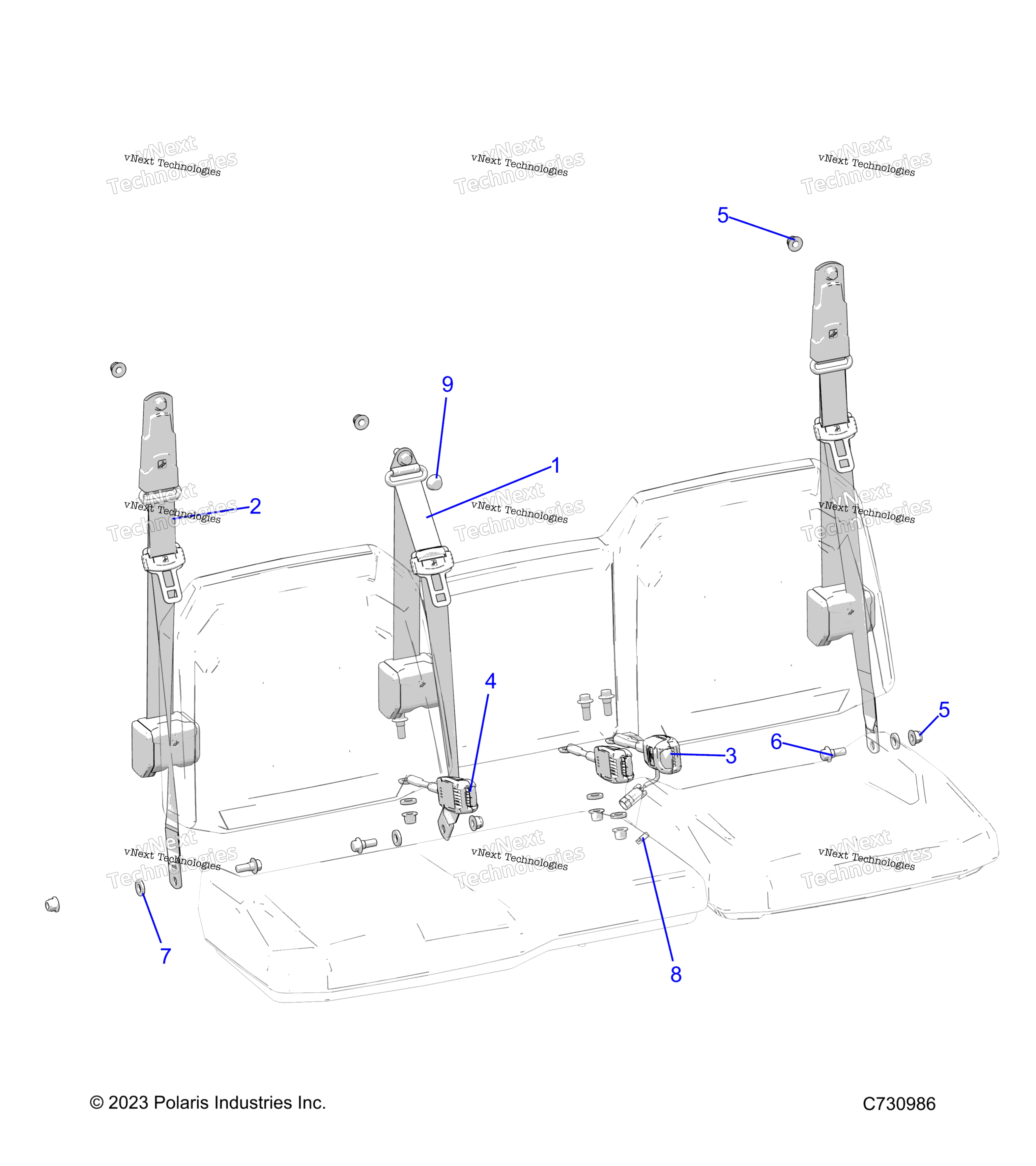 Кузов, сиденье Belt Mounting