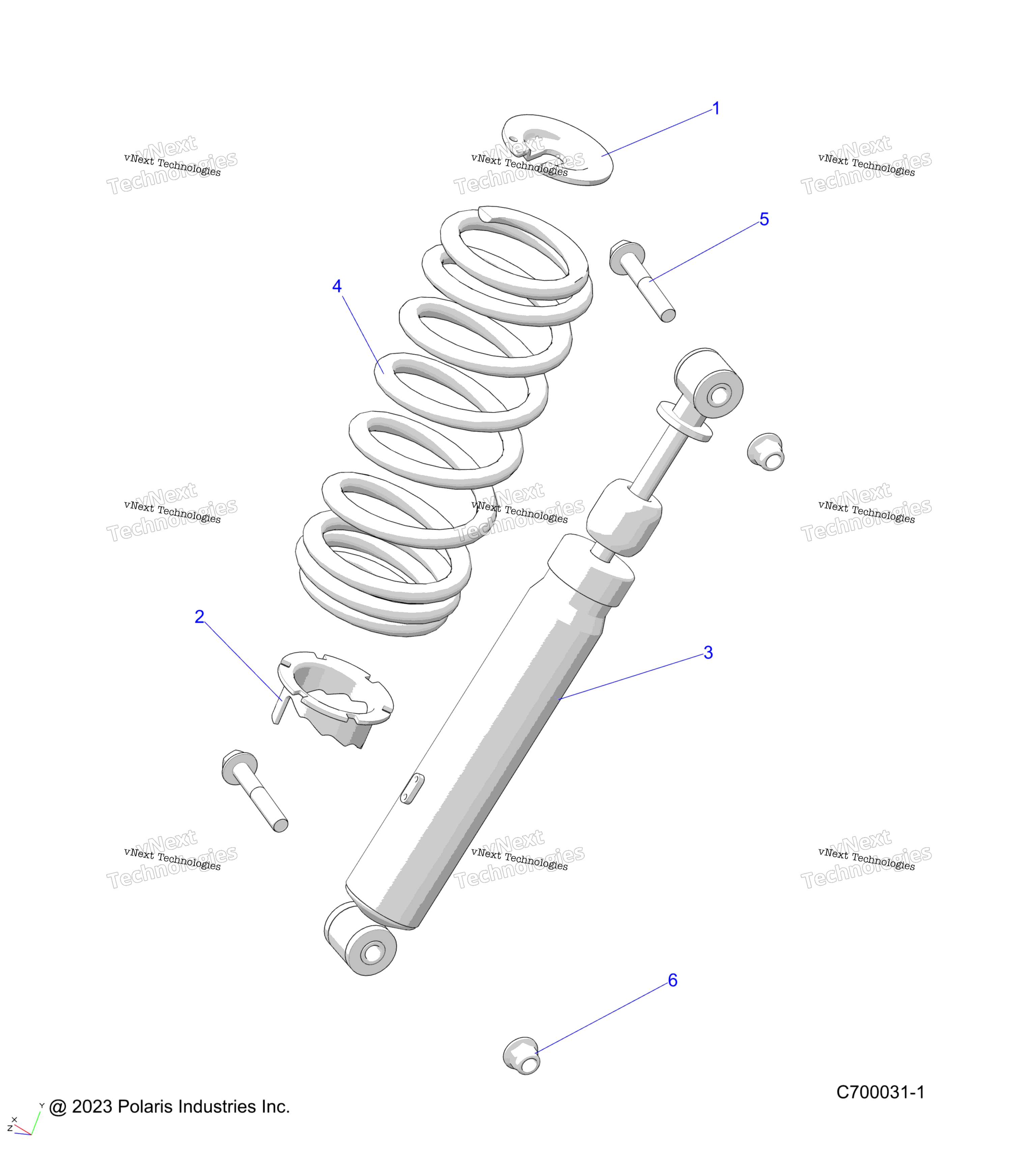 Подвеска, задний амортизатор Mounting