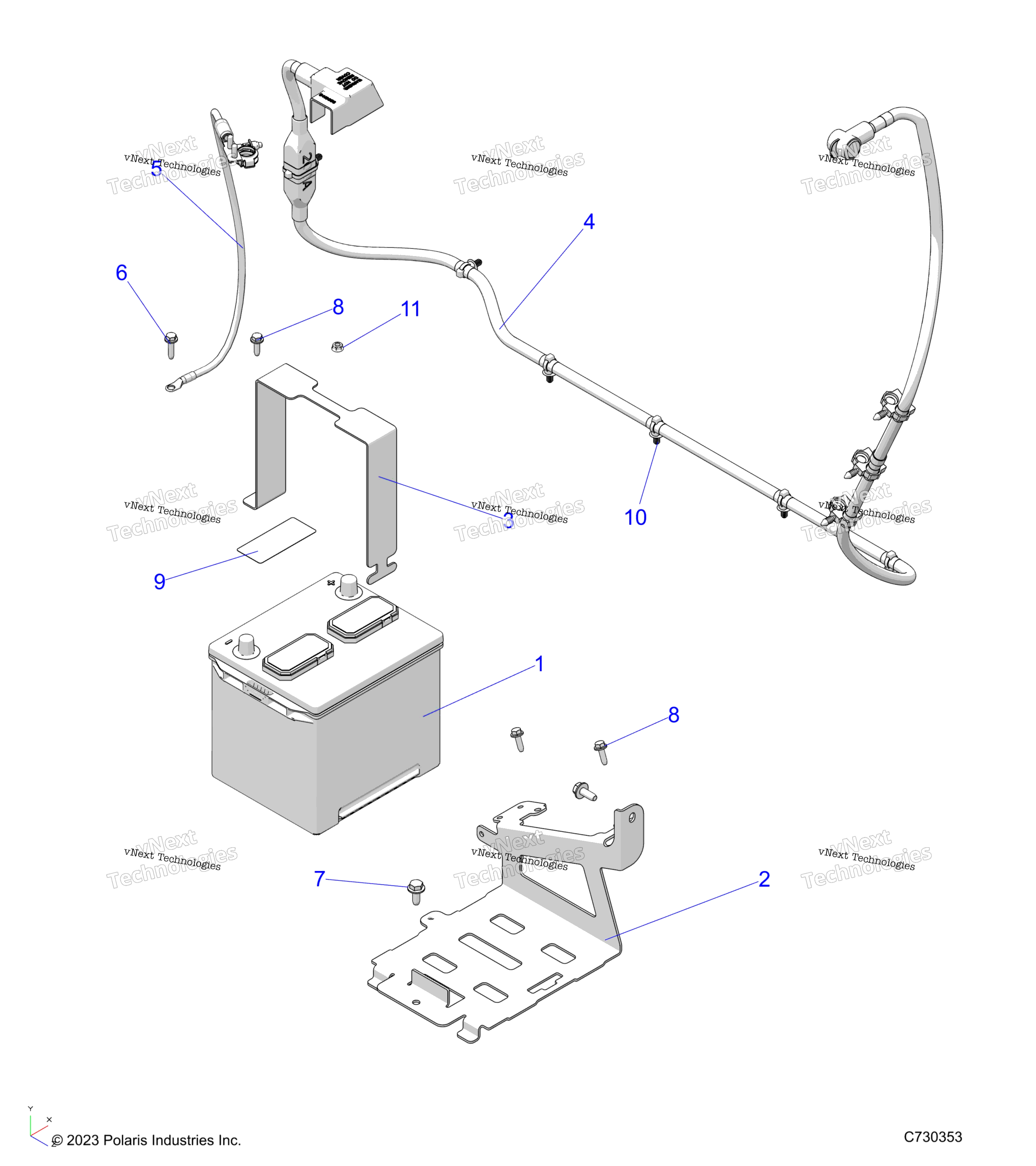 Электрооборудование, аккумулятор With Cables, 12V R23e3gc3fd/Sc3cd/Sc3fd