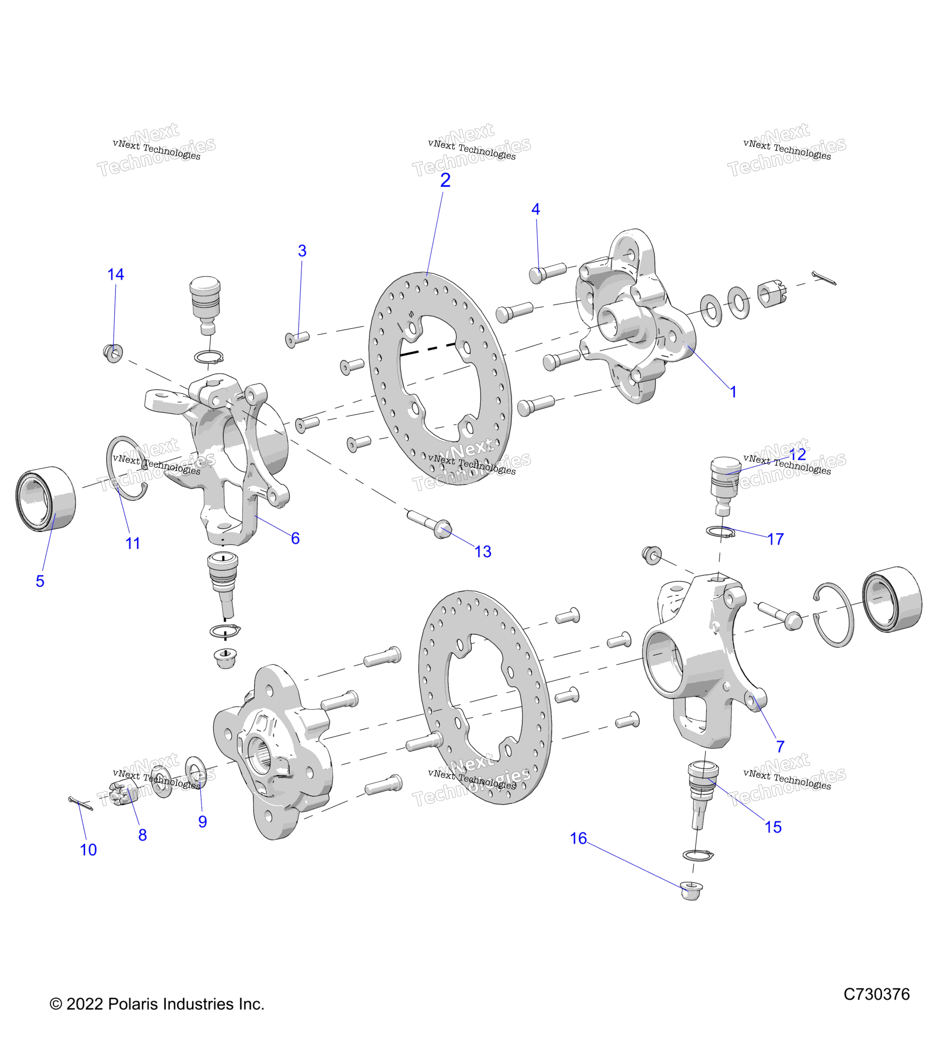 Подвеска, передняя Hub R23e3gc3fd/Sc3cd/Sc3fd