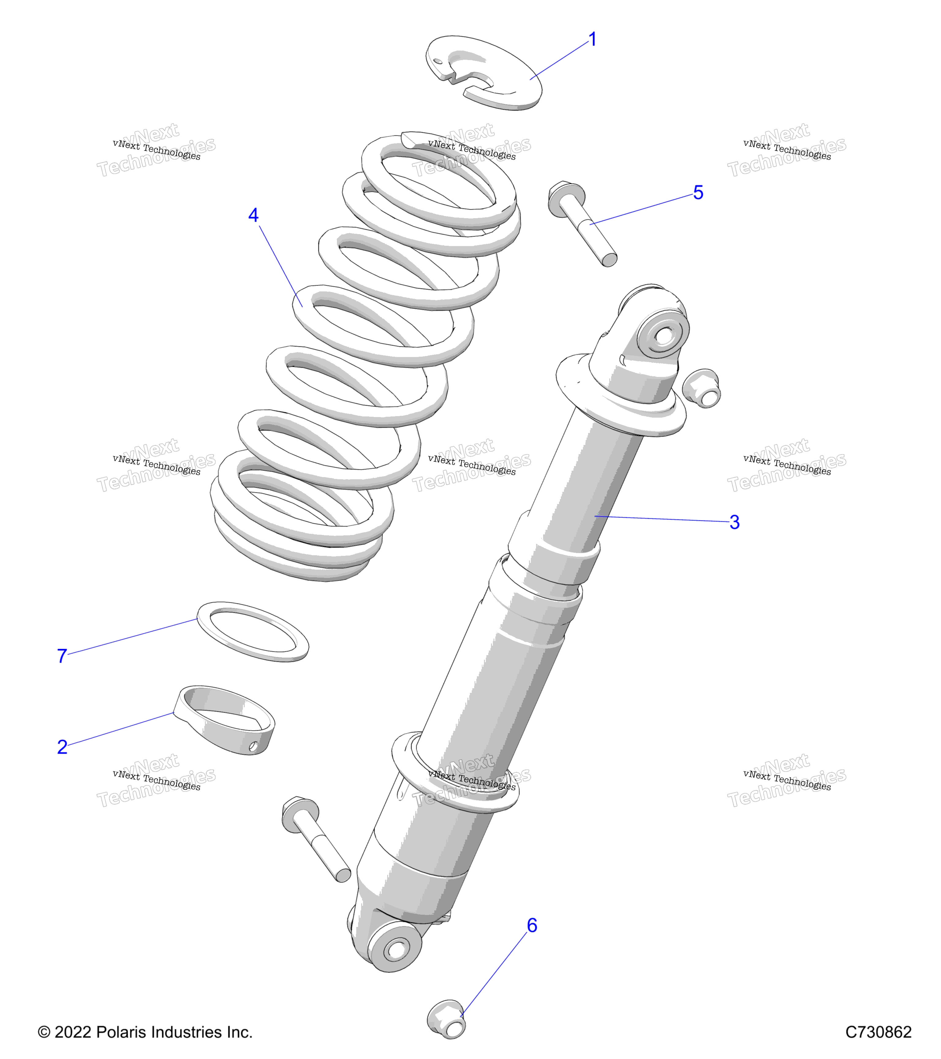 Подвеска, задний амортизатор Mounting