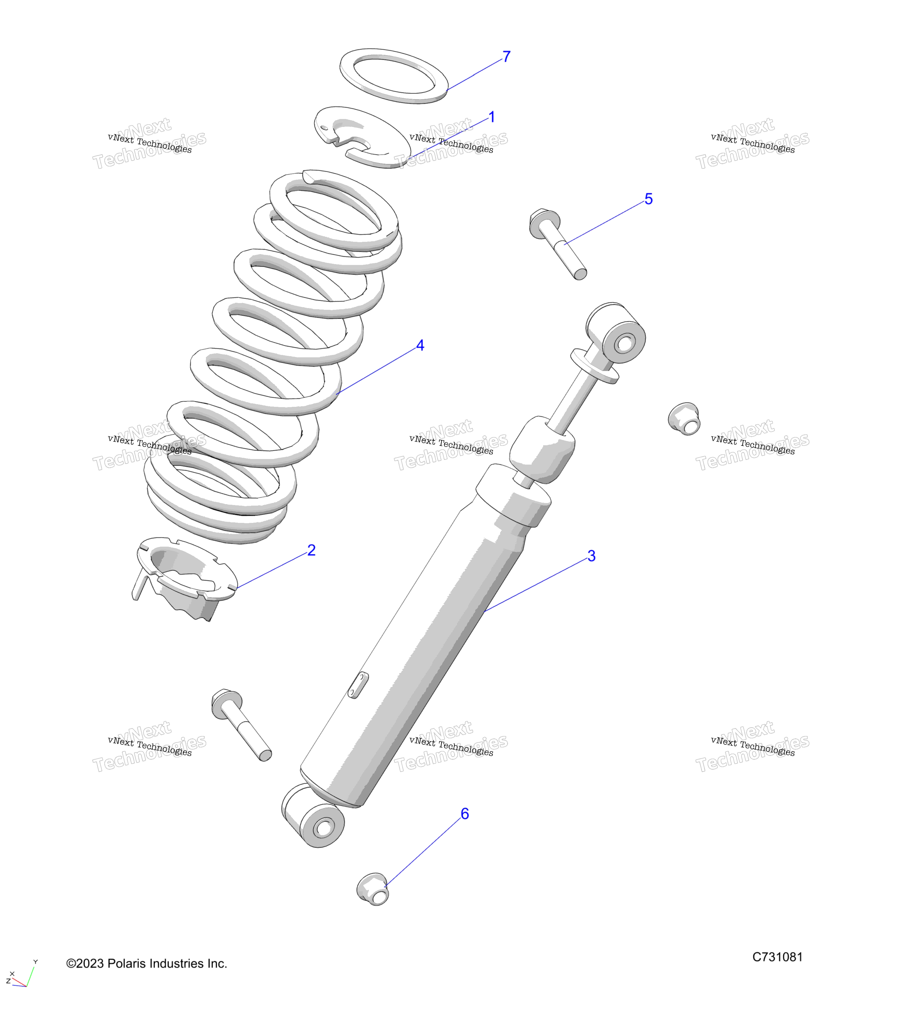 Подвеска, передний амортизатор Mounting
