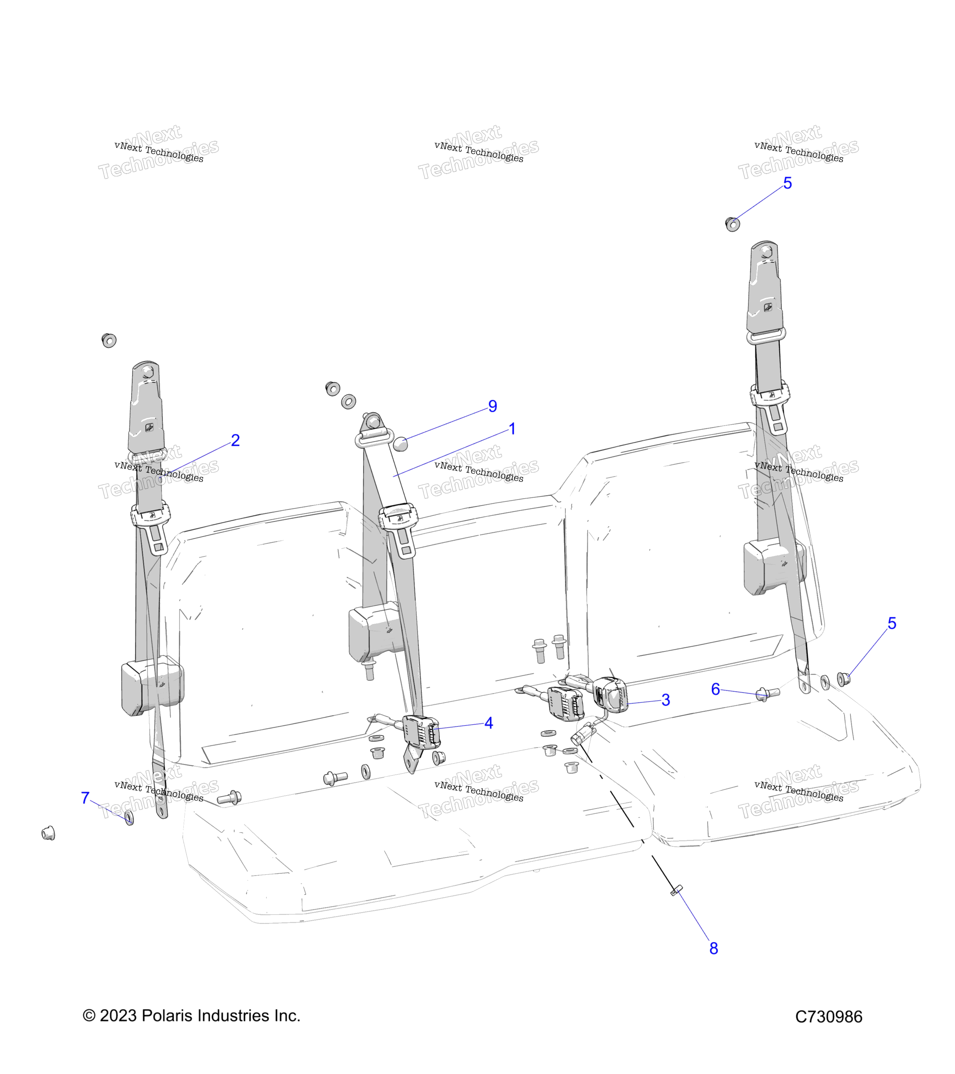 Кузов, сиденье Belt Mounting