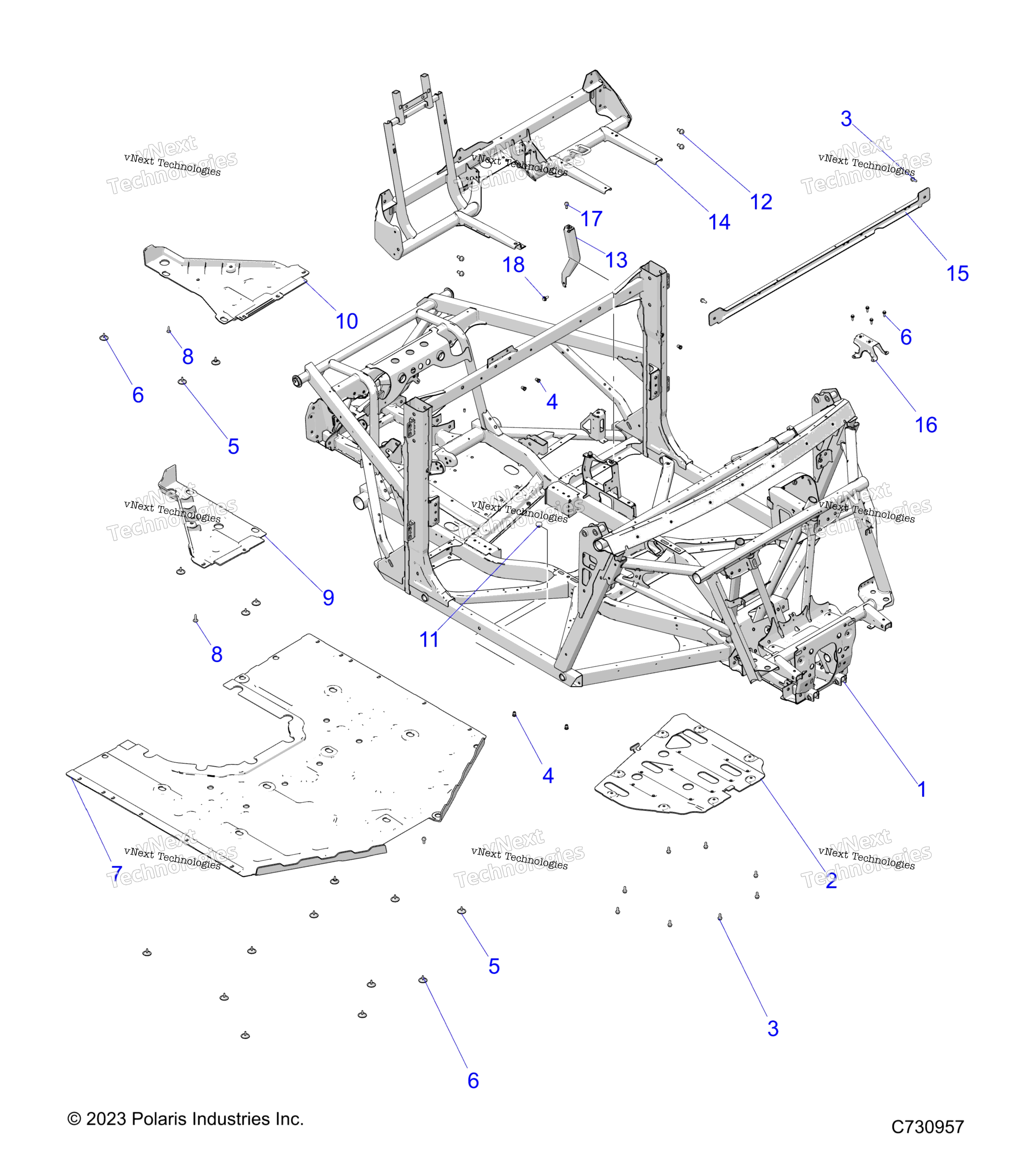 Шасси, основная рама And Skid Plates