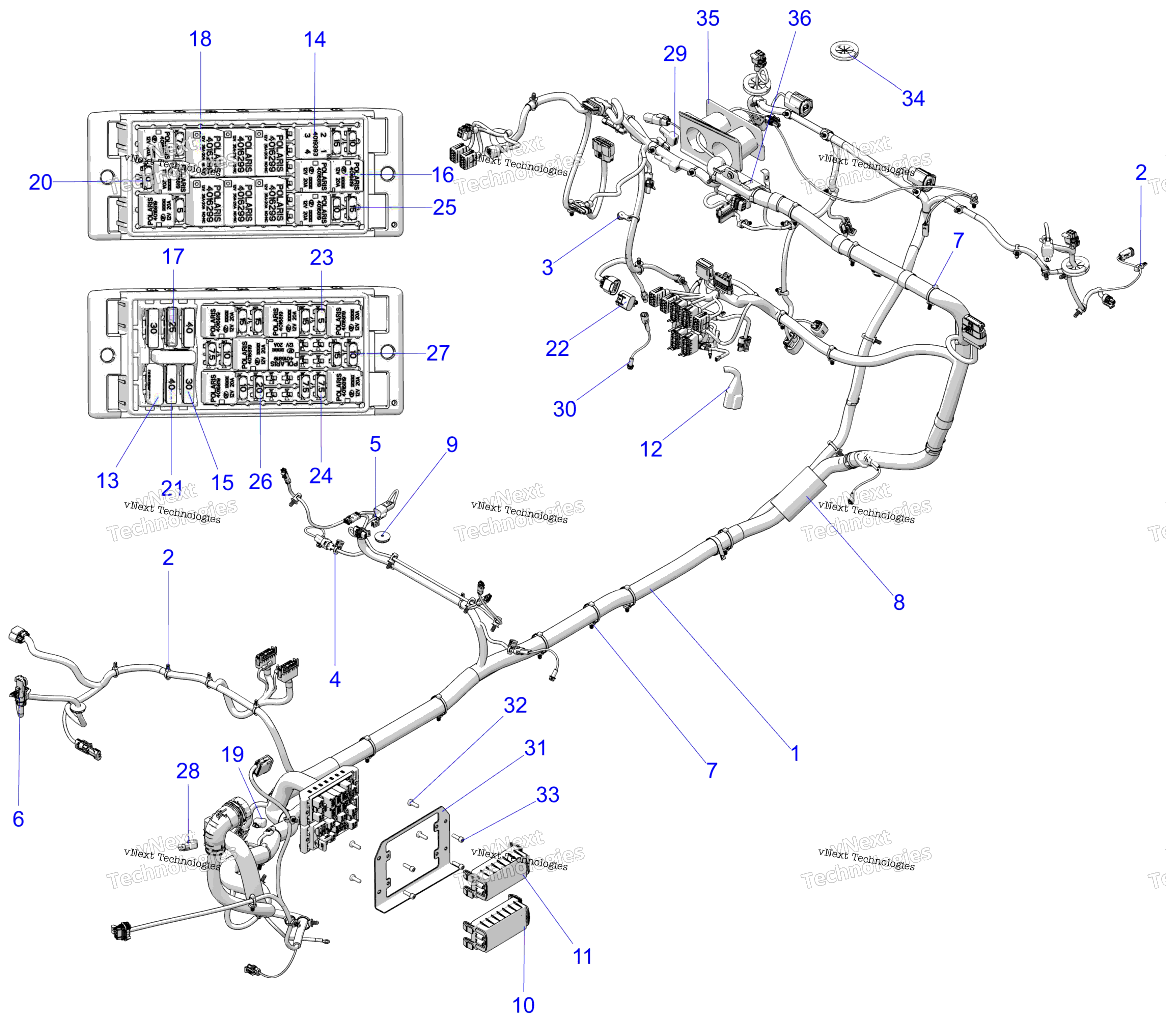 Electrical, провод Harness, Chassis