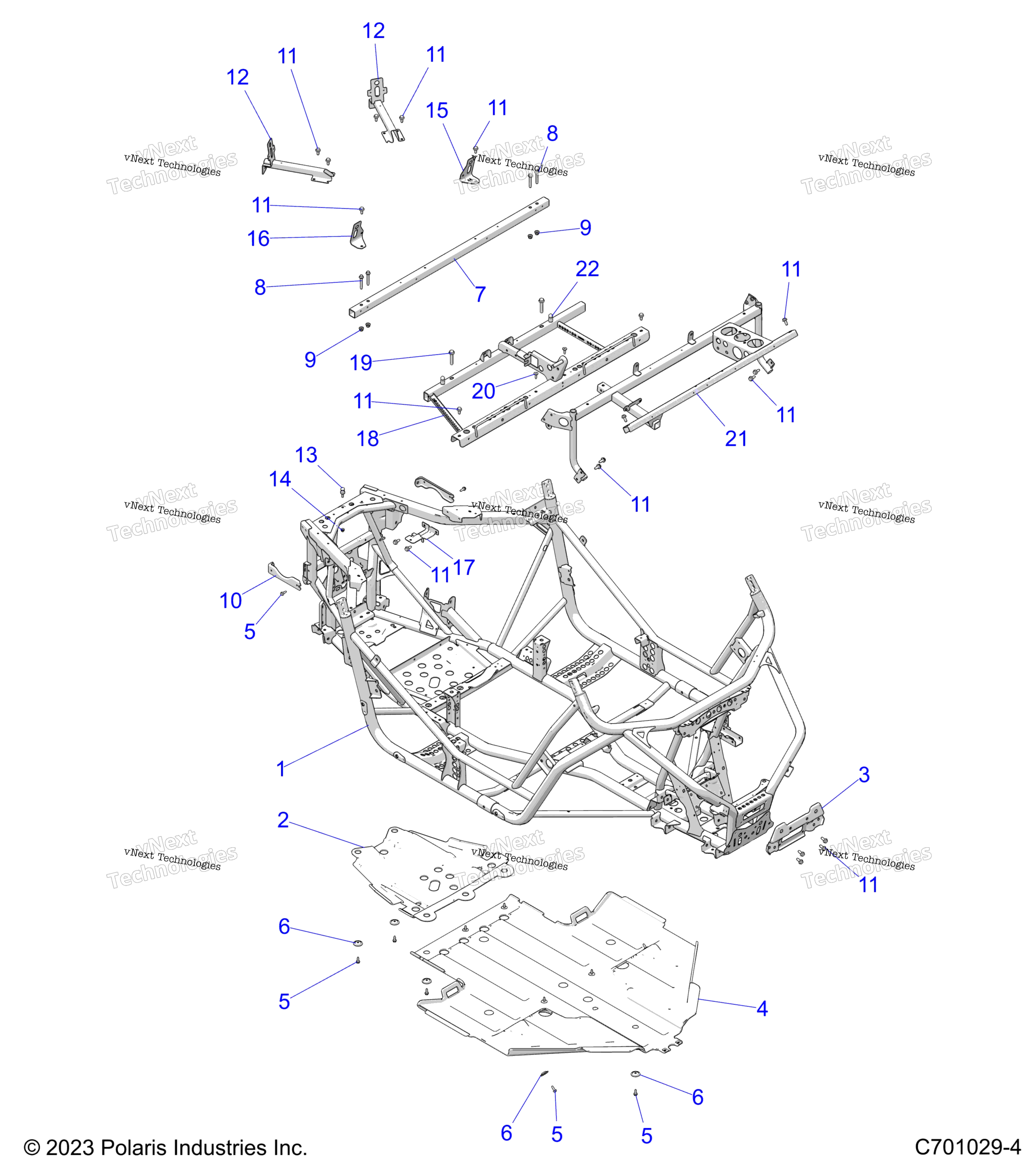 Шасси, основная рама And Skid Plate