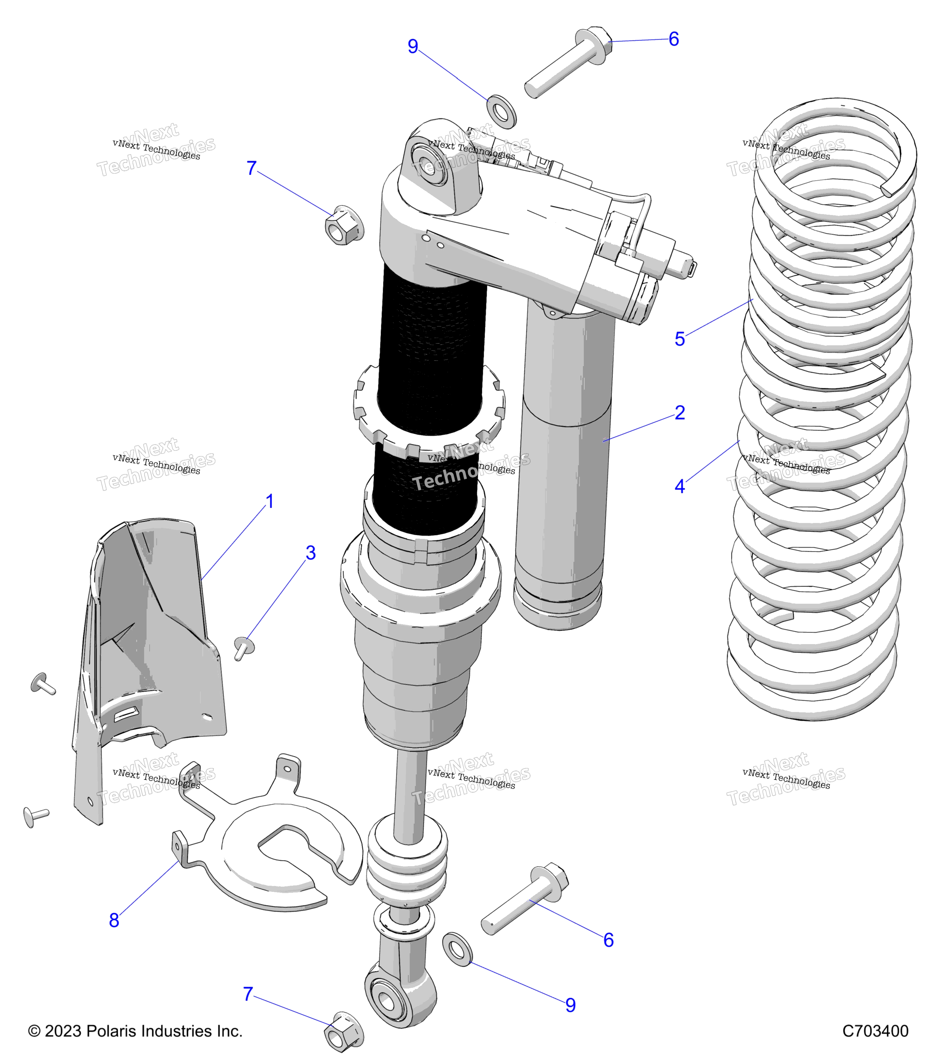 Подвеска, задний амортизатор Mounting