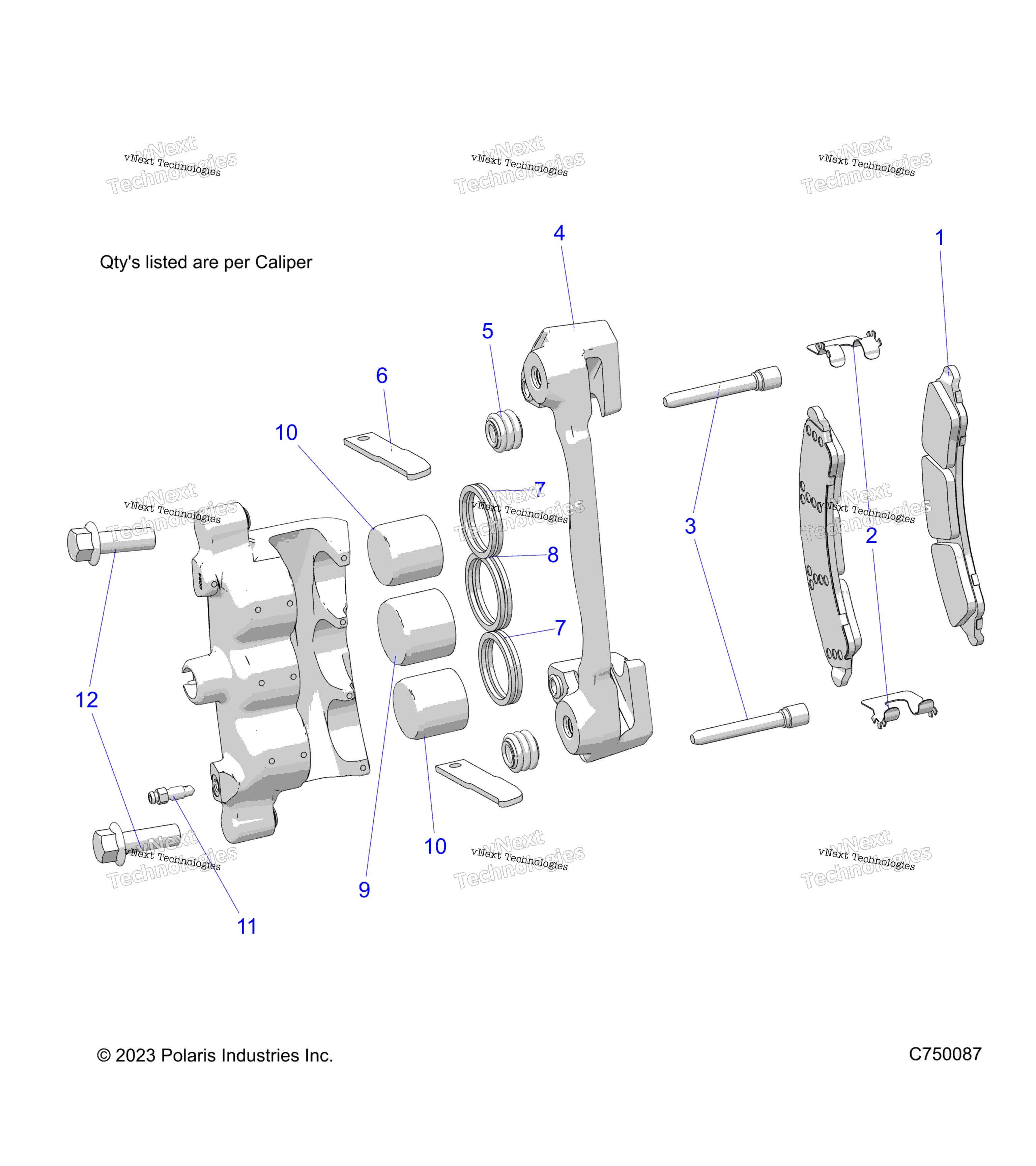 Brakes, Caliper, передний