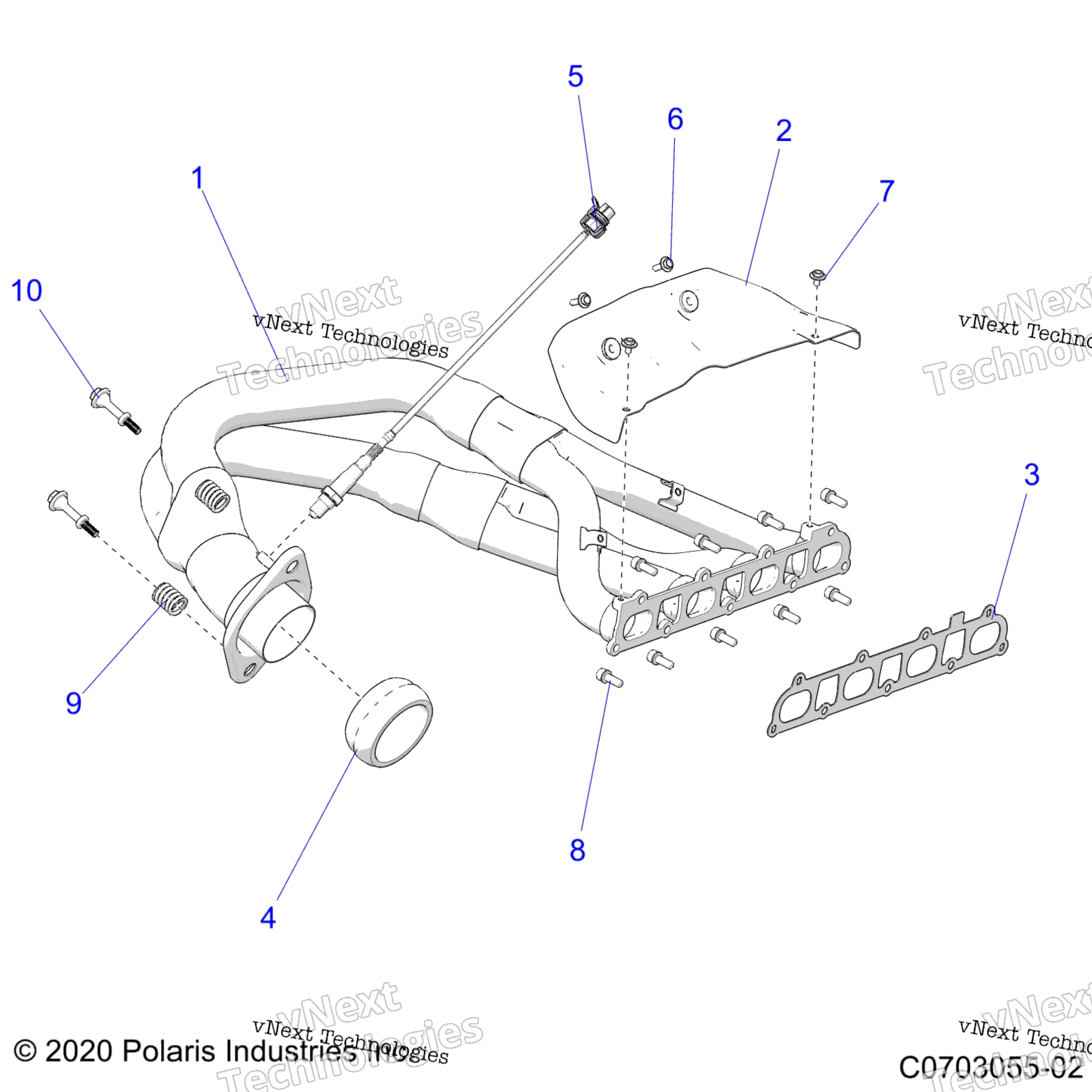 Двигатель, выхлоп System, Headpipe And Related