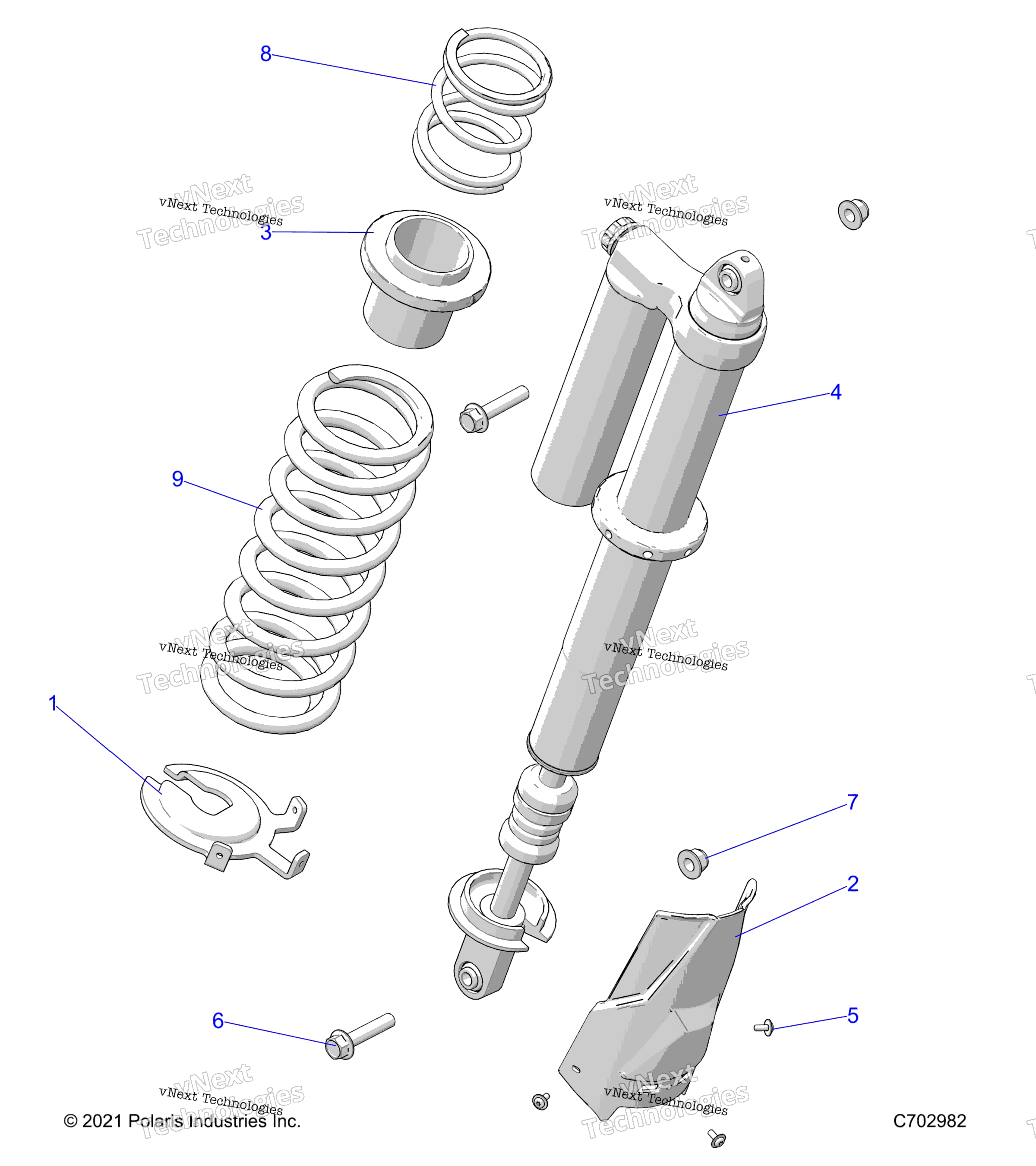Подвеска, задний амортизатор Mounting