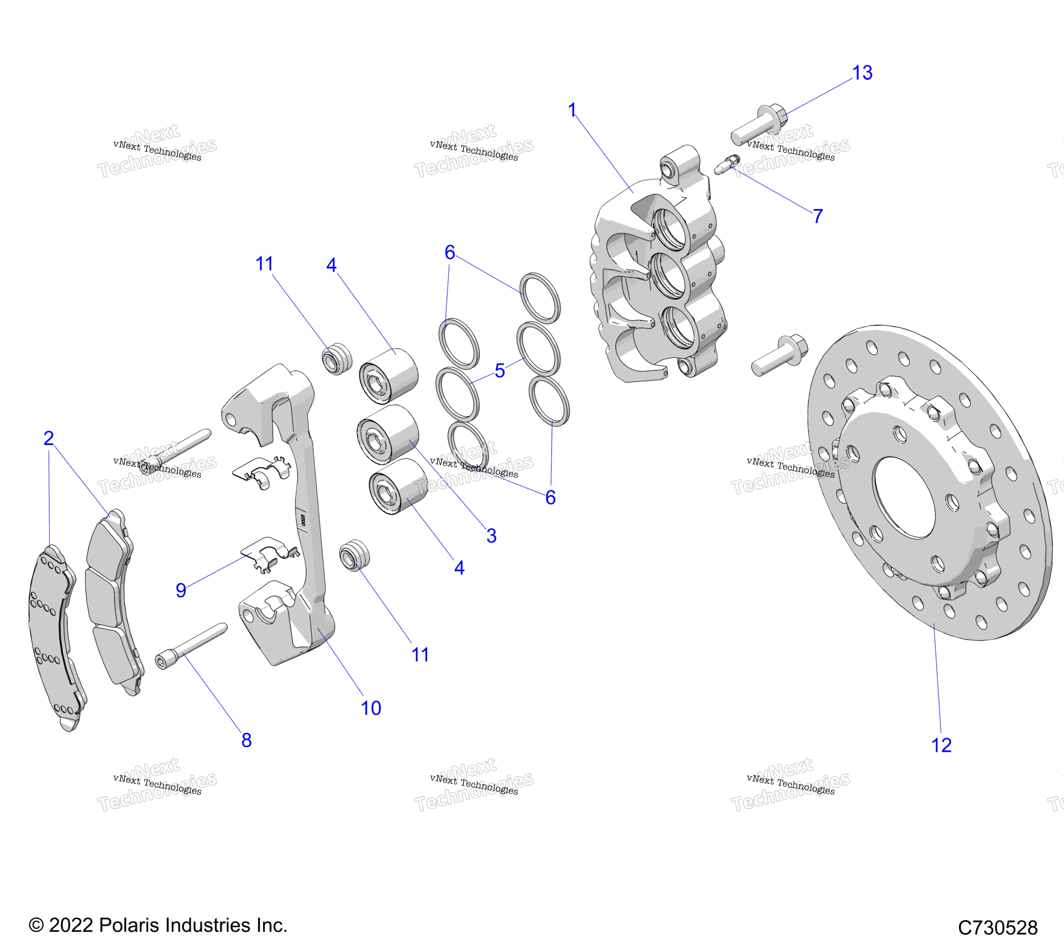 Brakes, Caliper, передний Z24gae92a / 92B