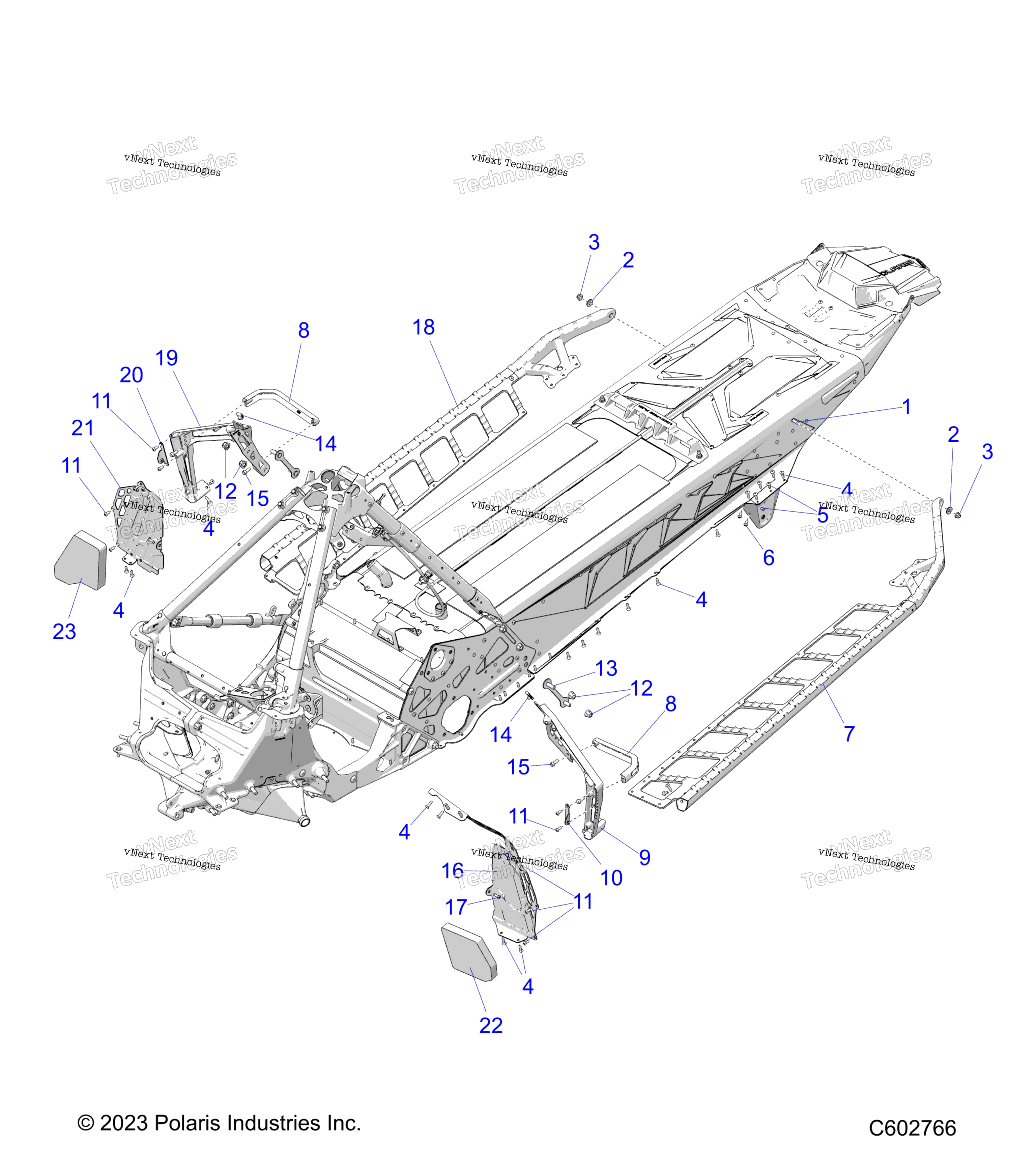 Chassis, Footrests, и Running Boards (C602766