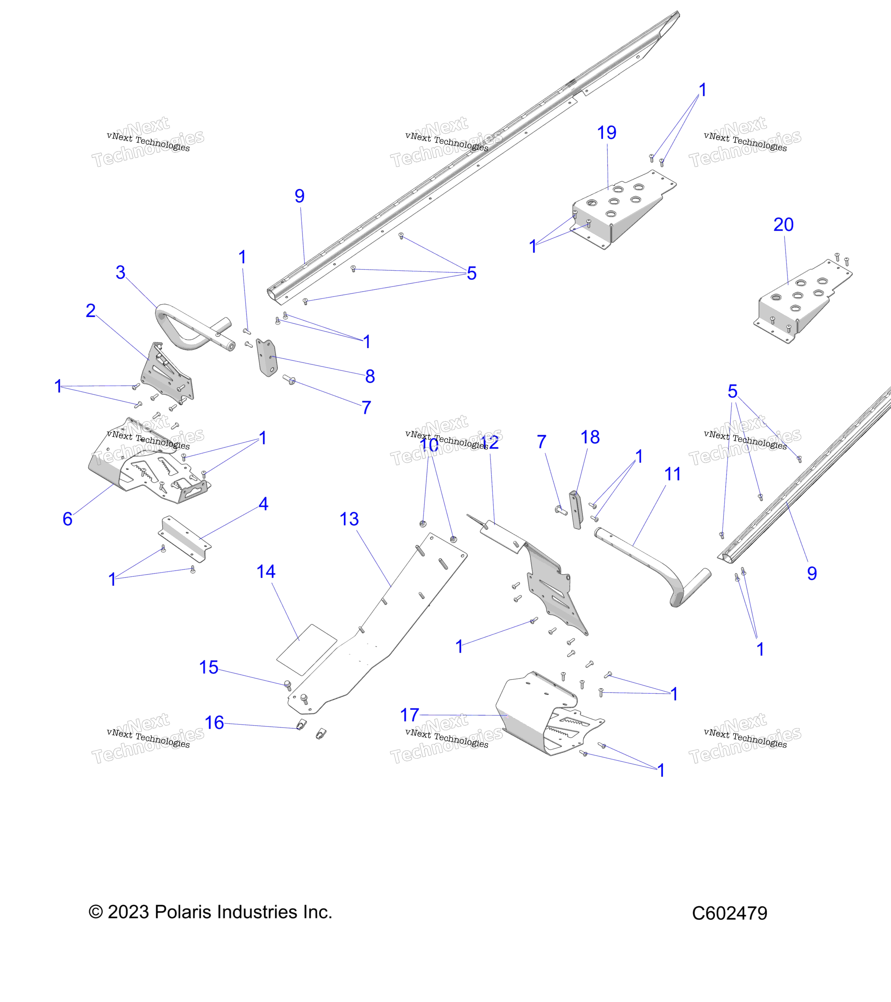 Chassis, сцепление Guard, Footrests, Tunnel Grips / Tsu