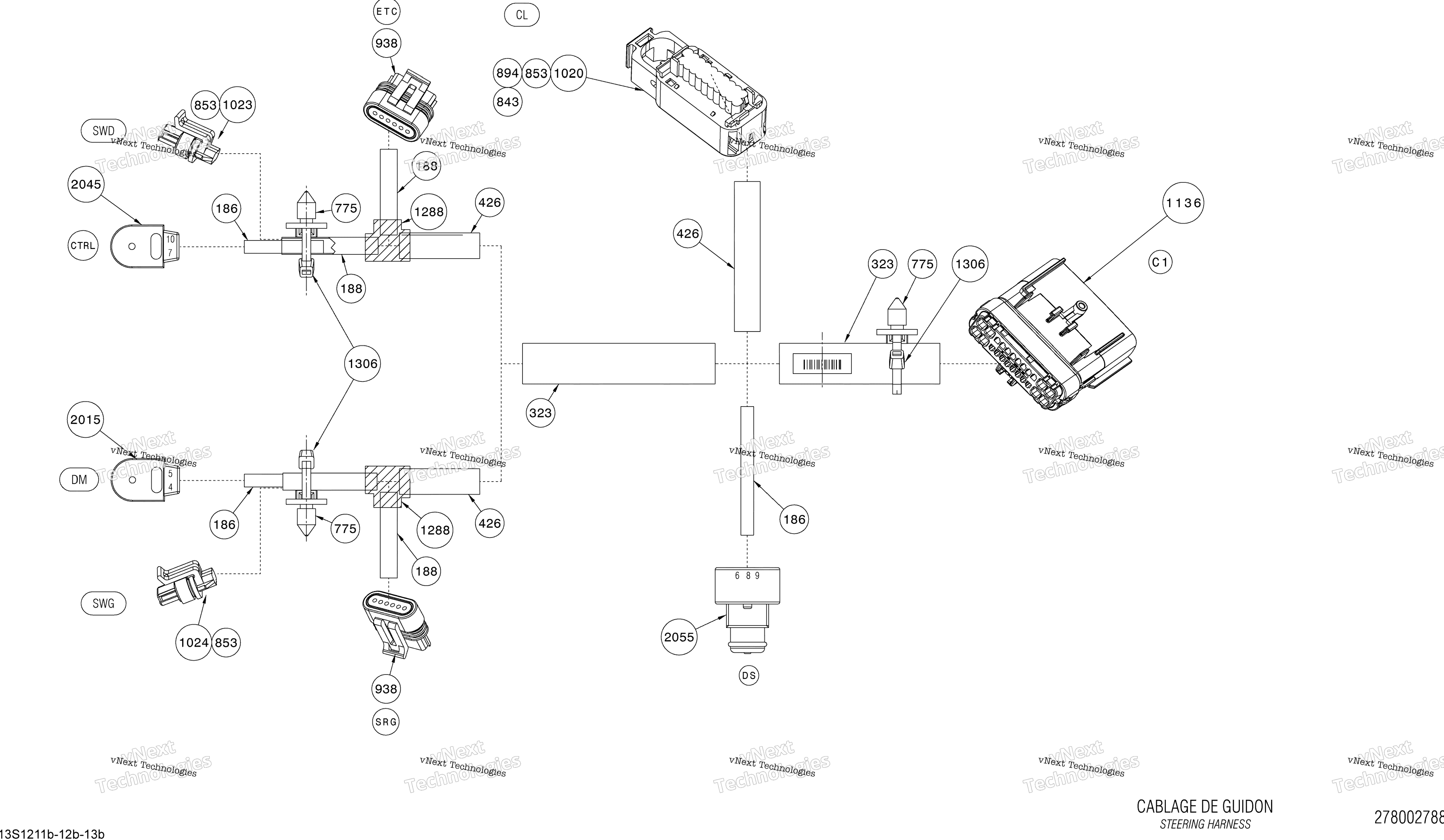 Электрооборудование Harness Steering
