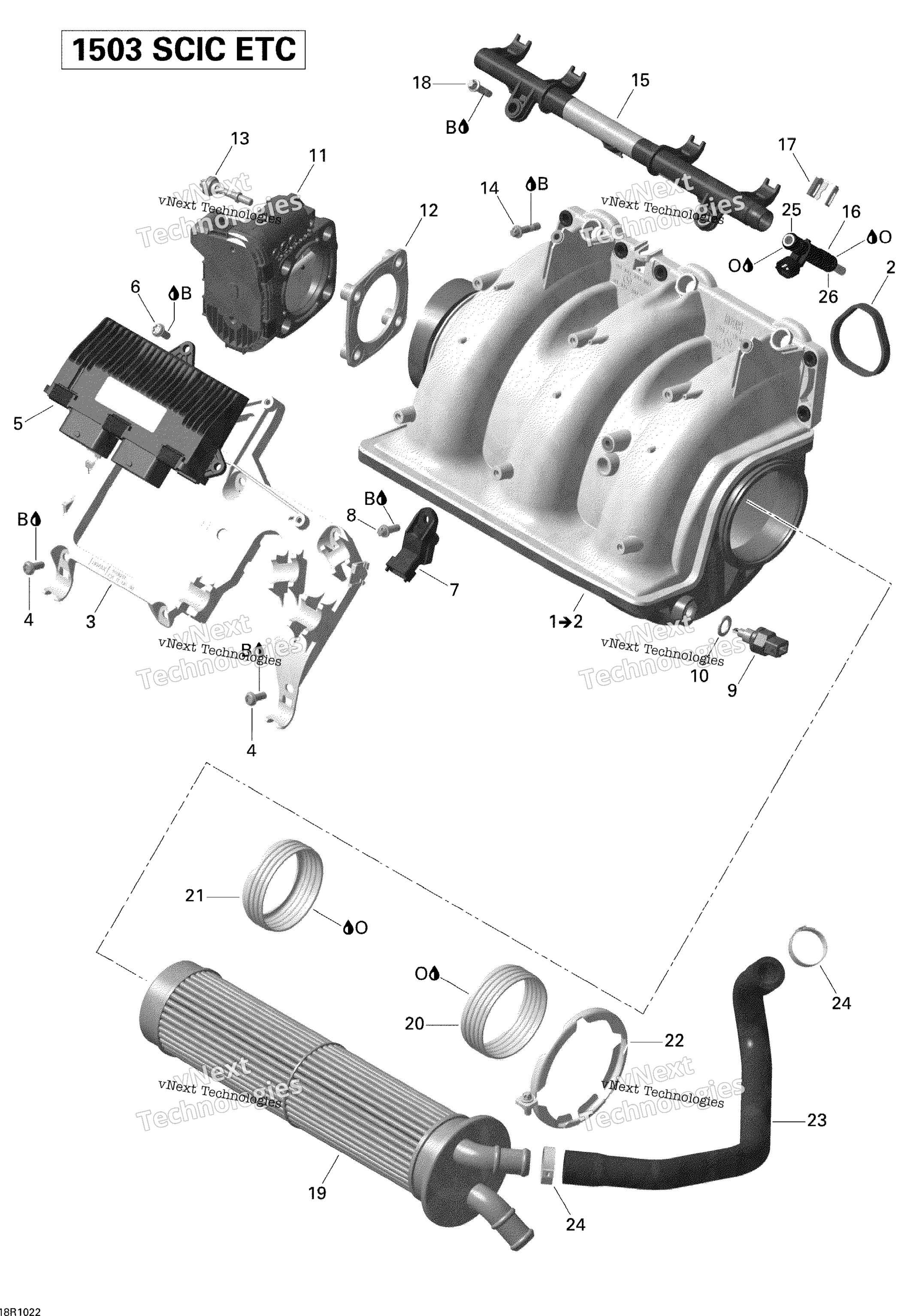 Air Intake Manifold And Throttle Body V1