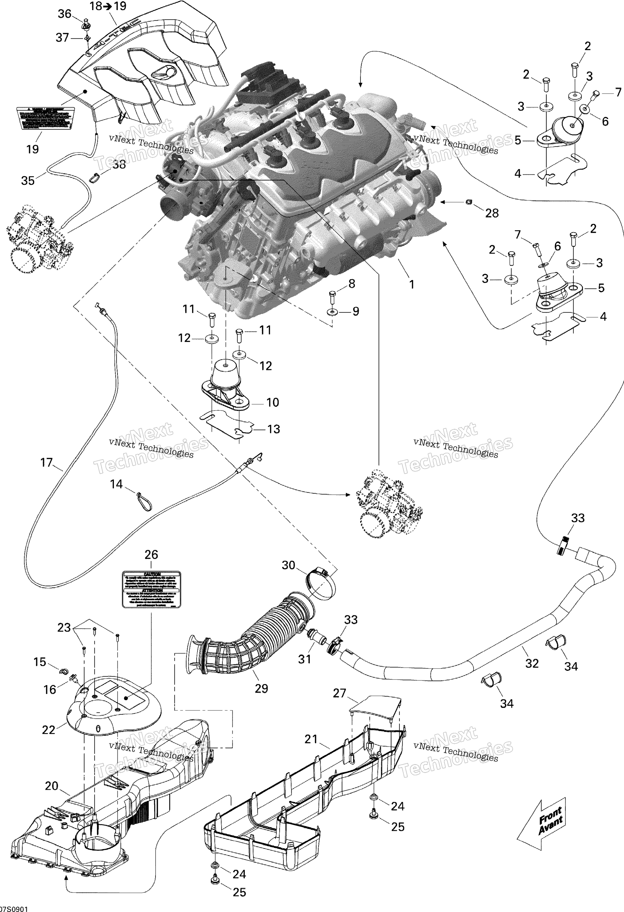 Двигатель And Air Intake Silencer