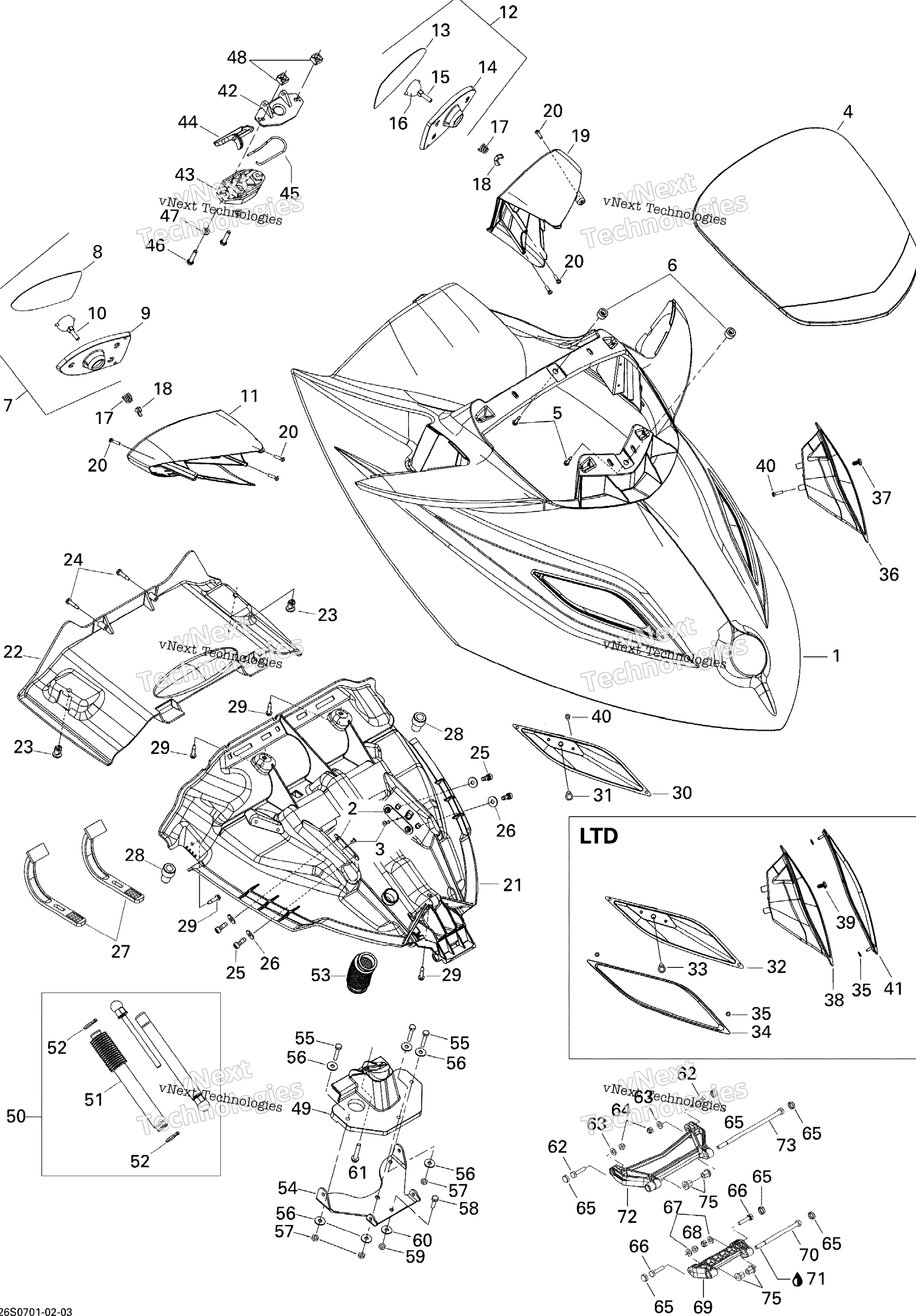 Передняя часть Storage Compartment