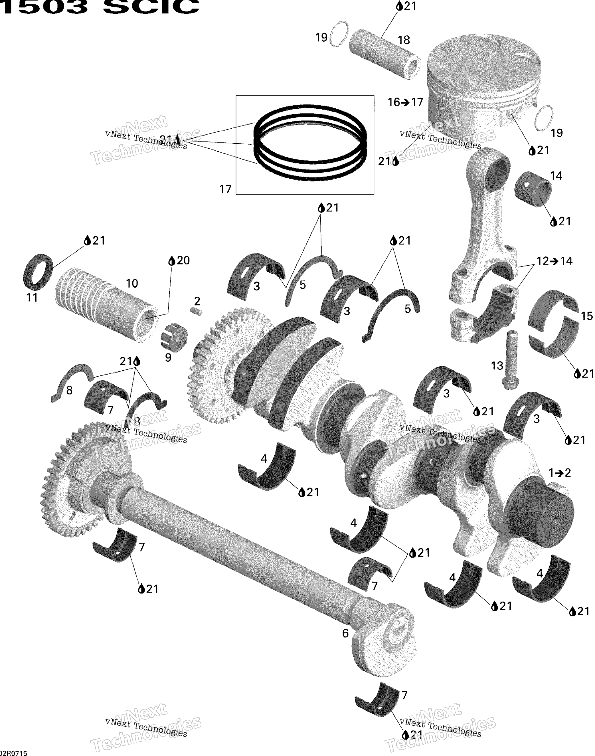 Коленчатый вал And Pistons