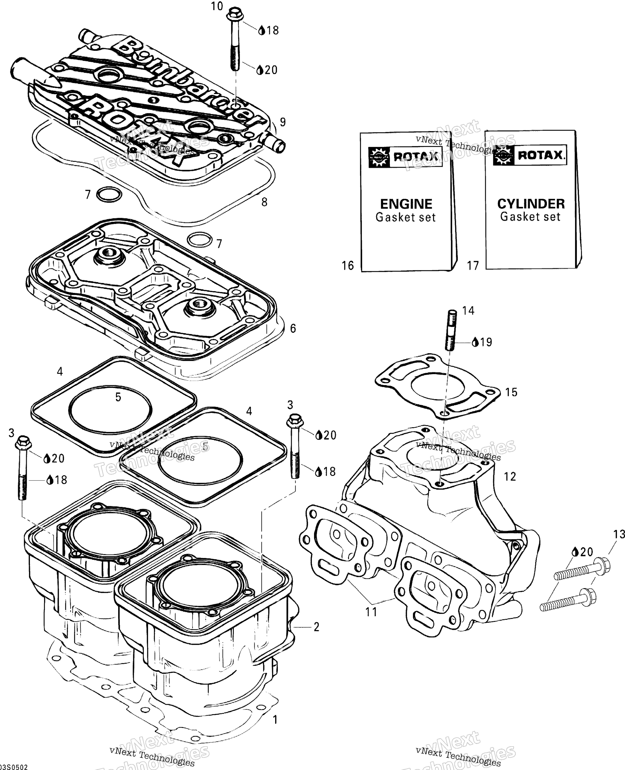 Цилиндр And Exhaust Manifold