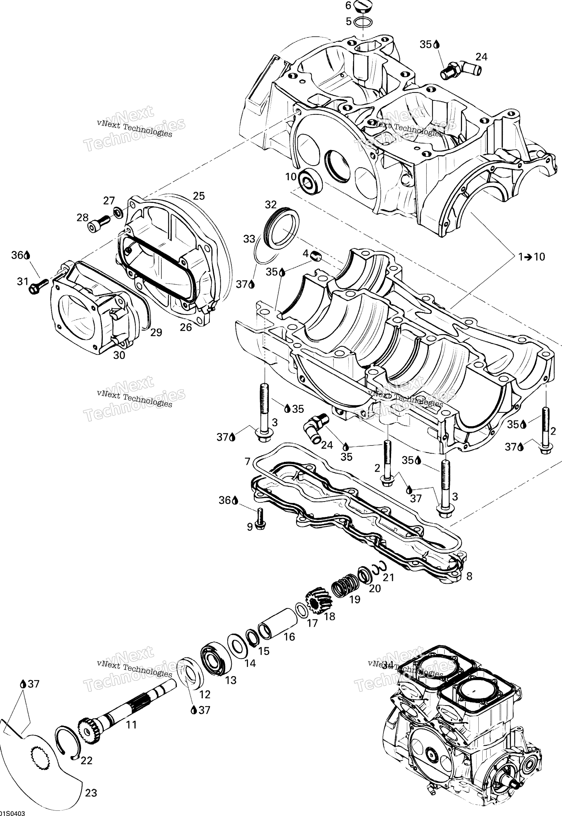 Картер And Rotary Valve