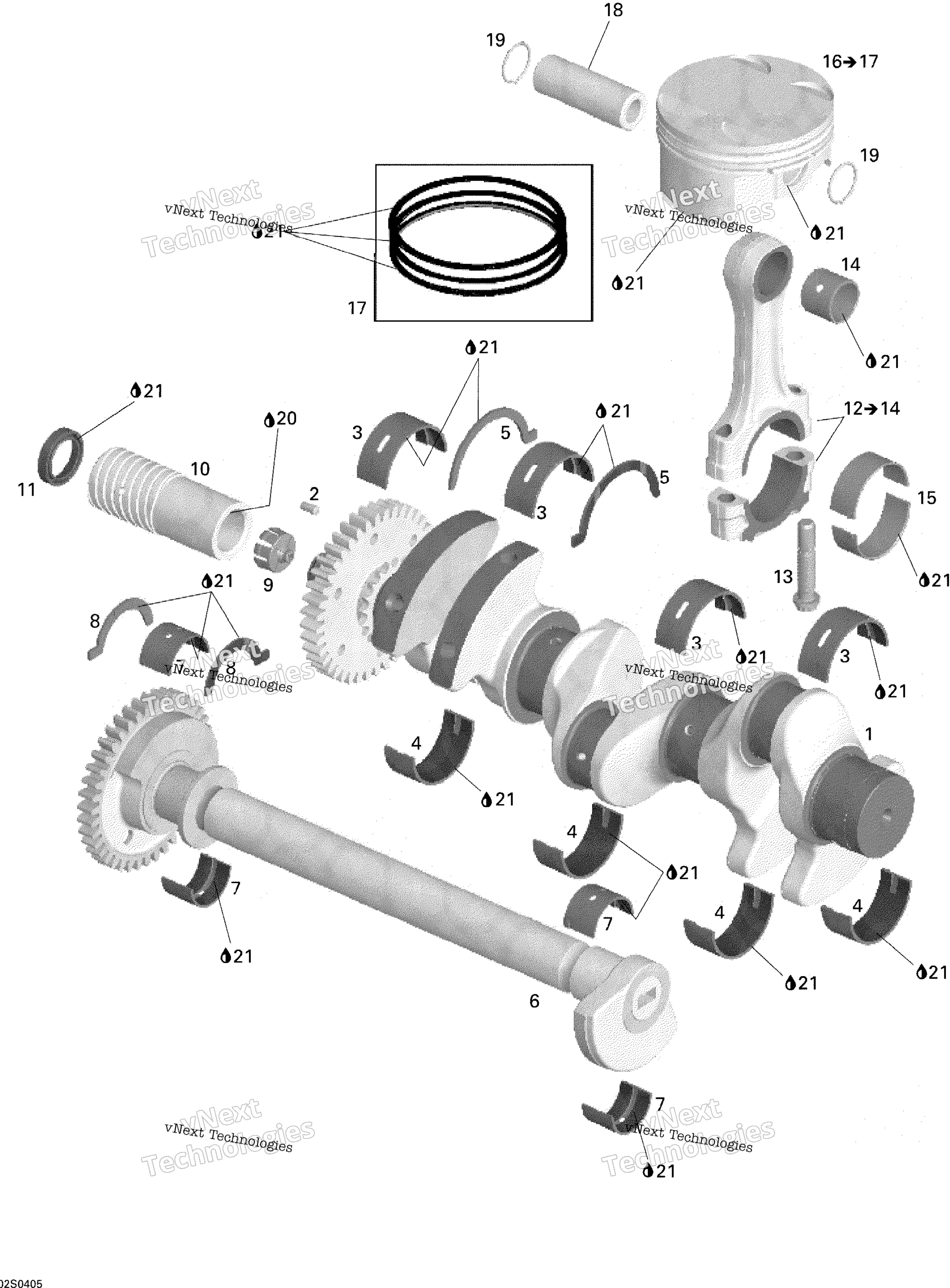Коленчатый вал And Pistons