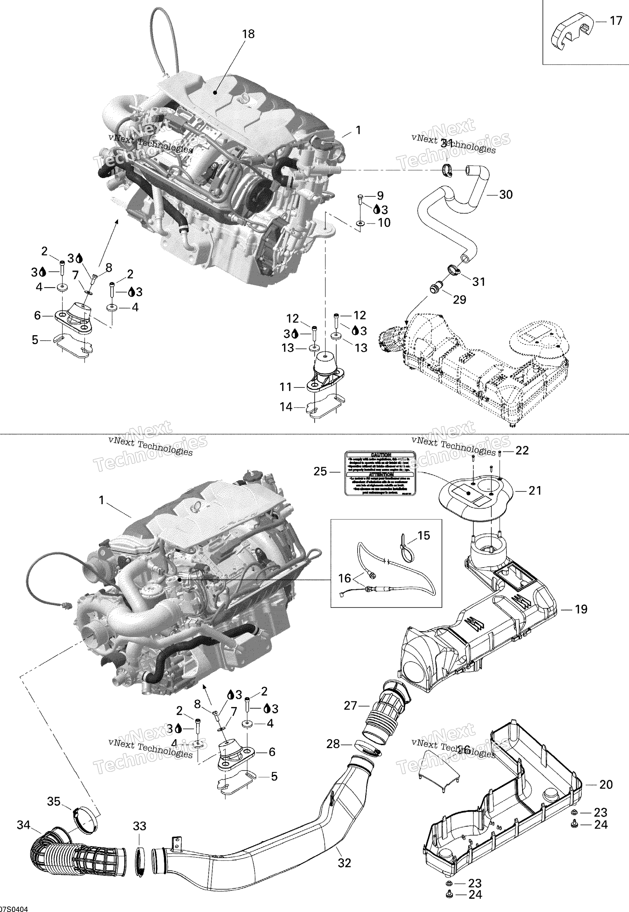 Двигатель Support And Air Intake