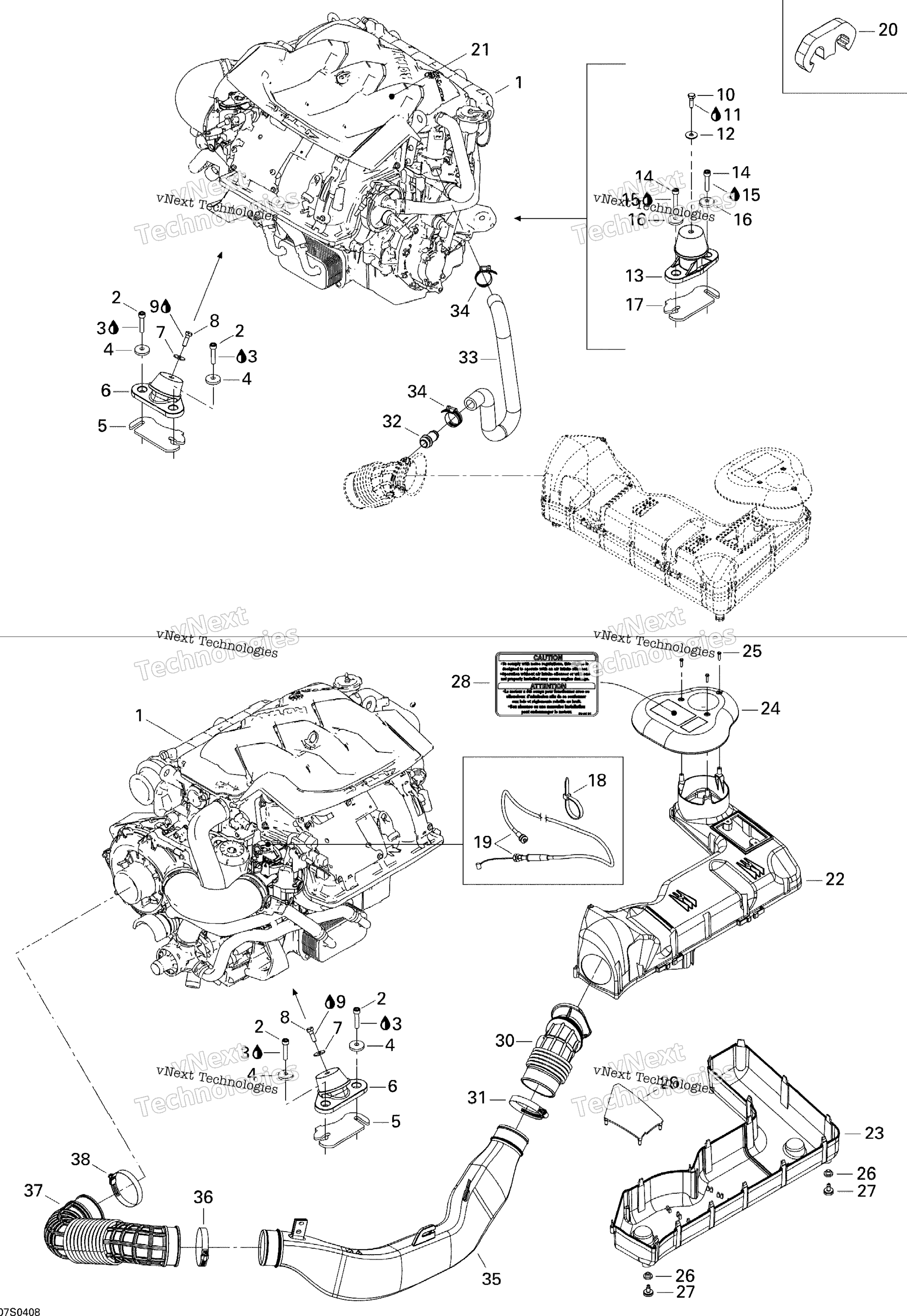 Двигатель Support And Air Intake
