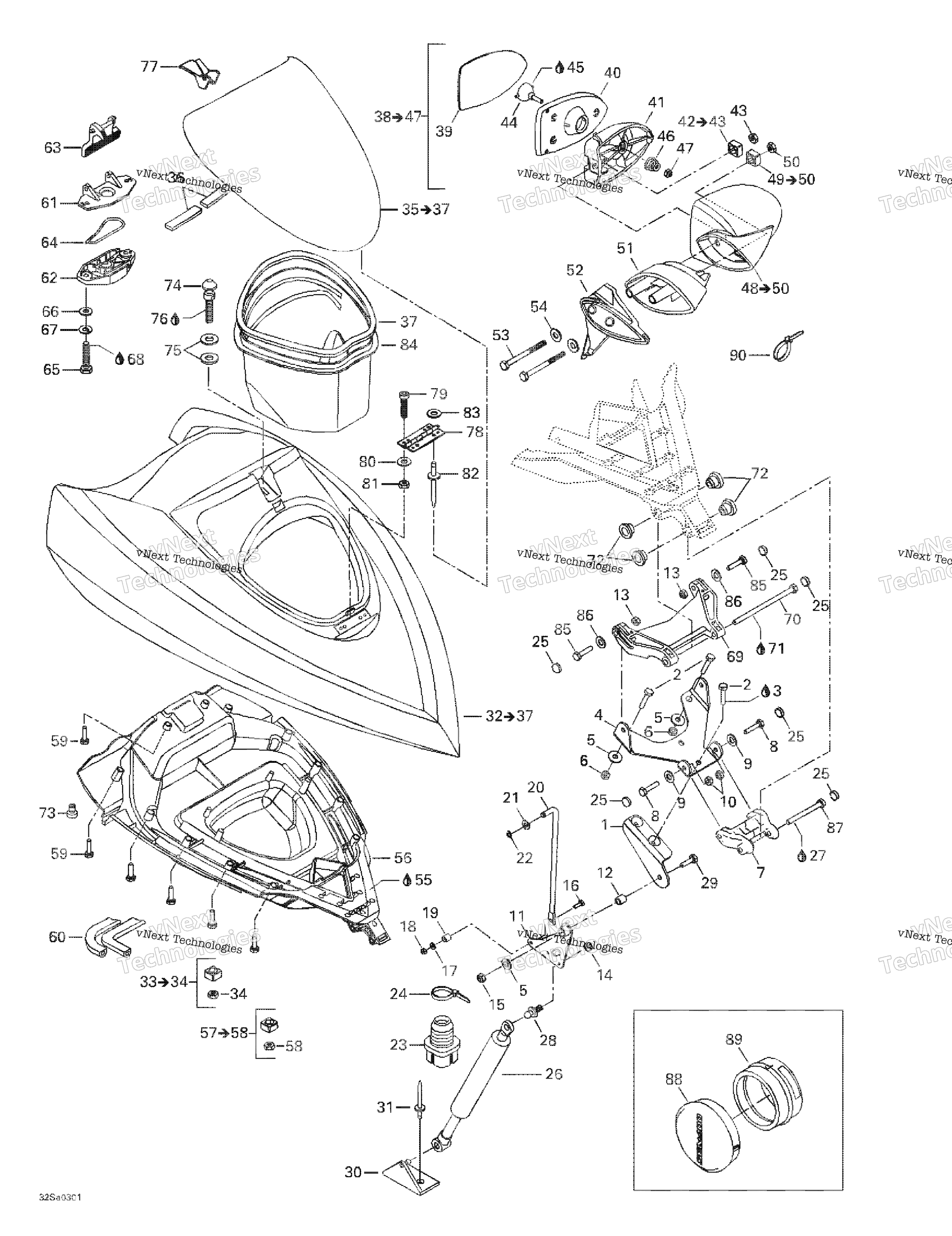 Передняя часть Storage Compartment