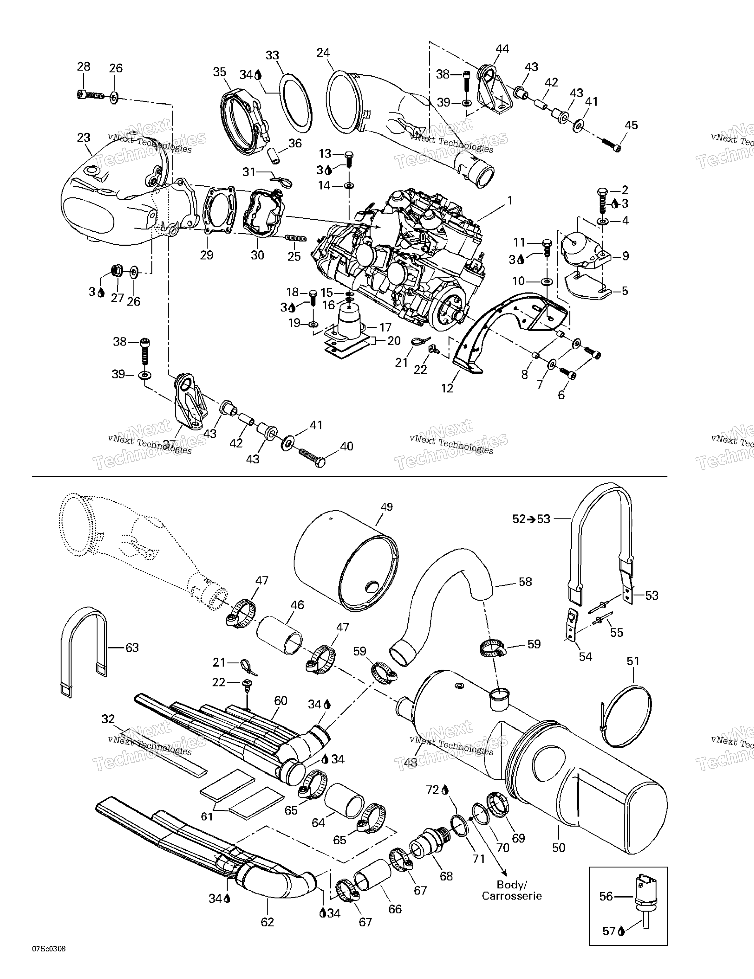 Двигатель Support And Muffler