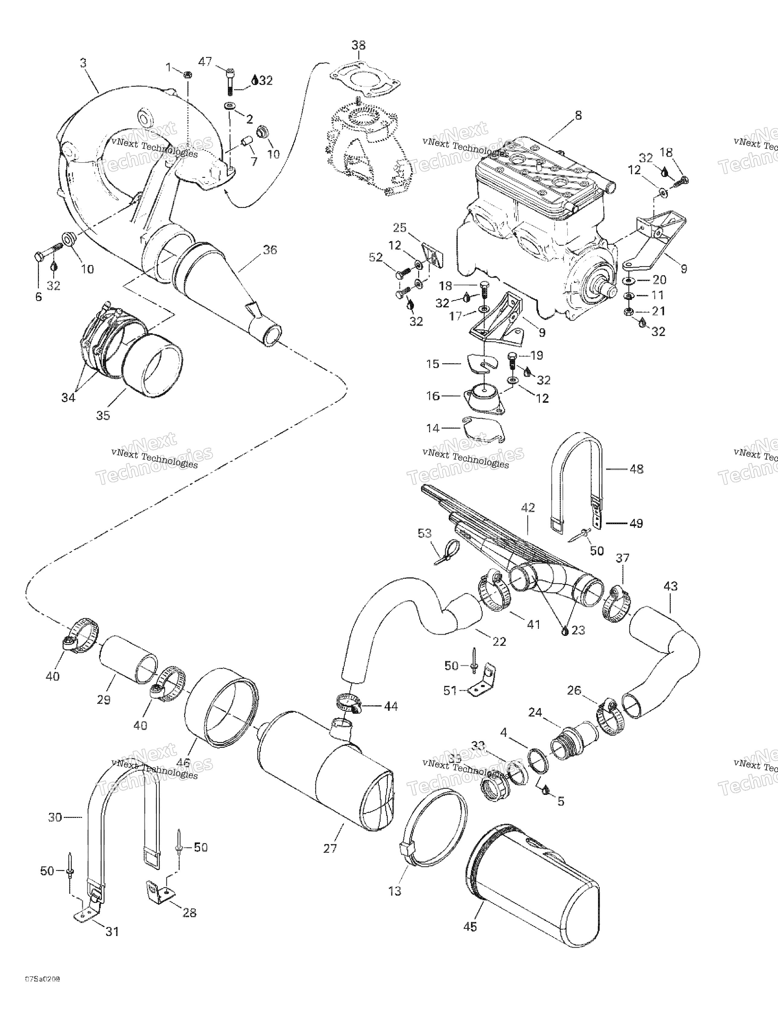 Двигатель Support And Muffler