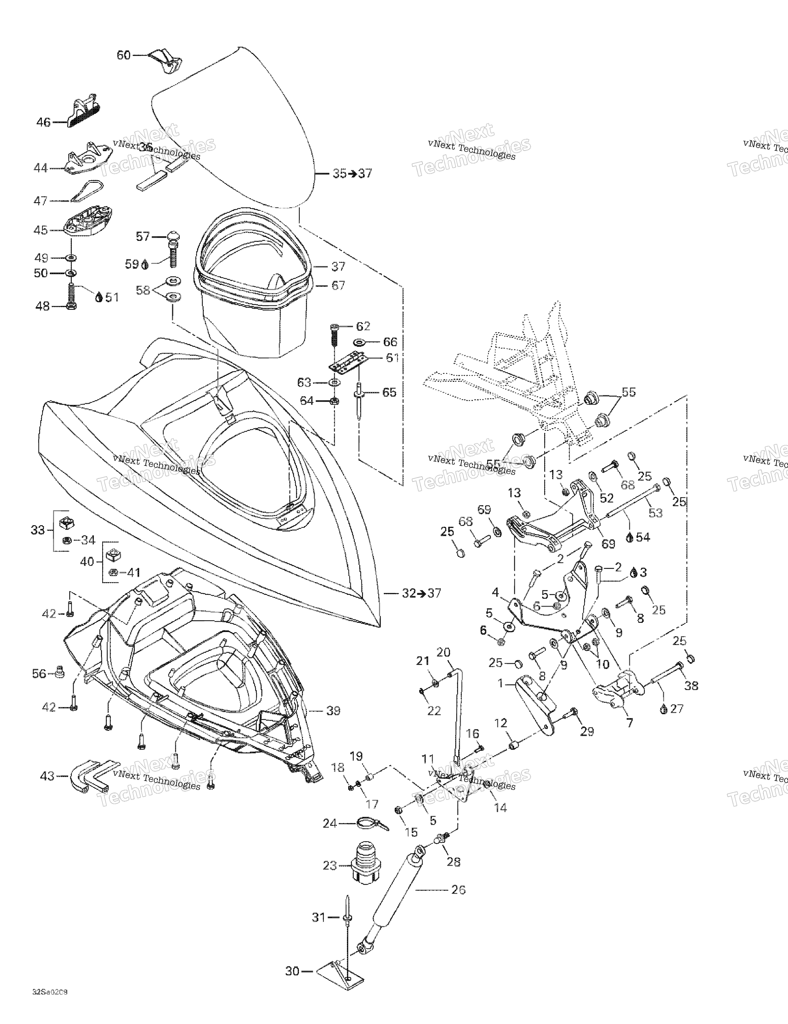 Передняя часть Storage Compartment