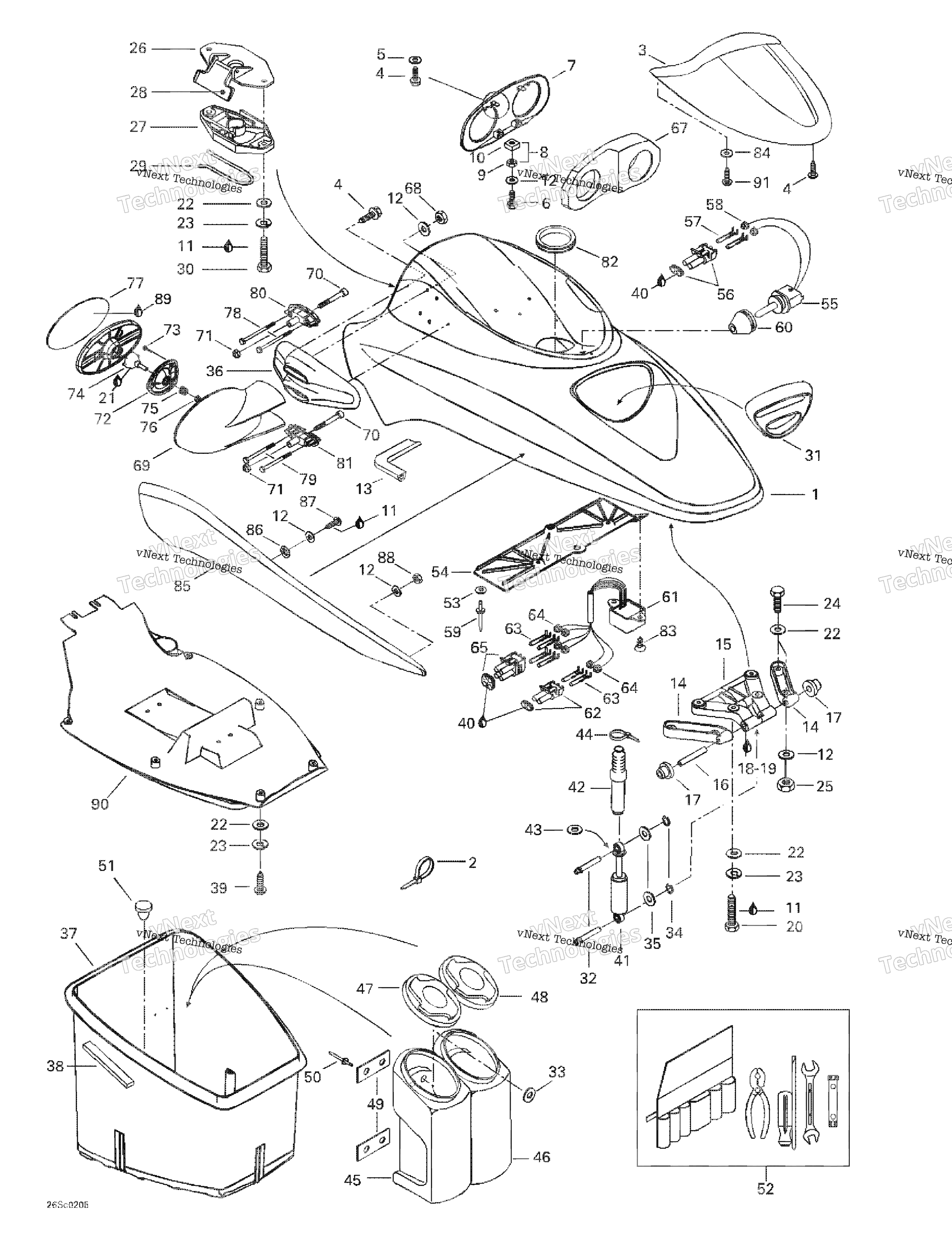 Передняя часть Storage Compartment
