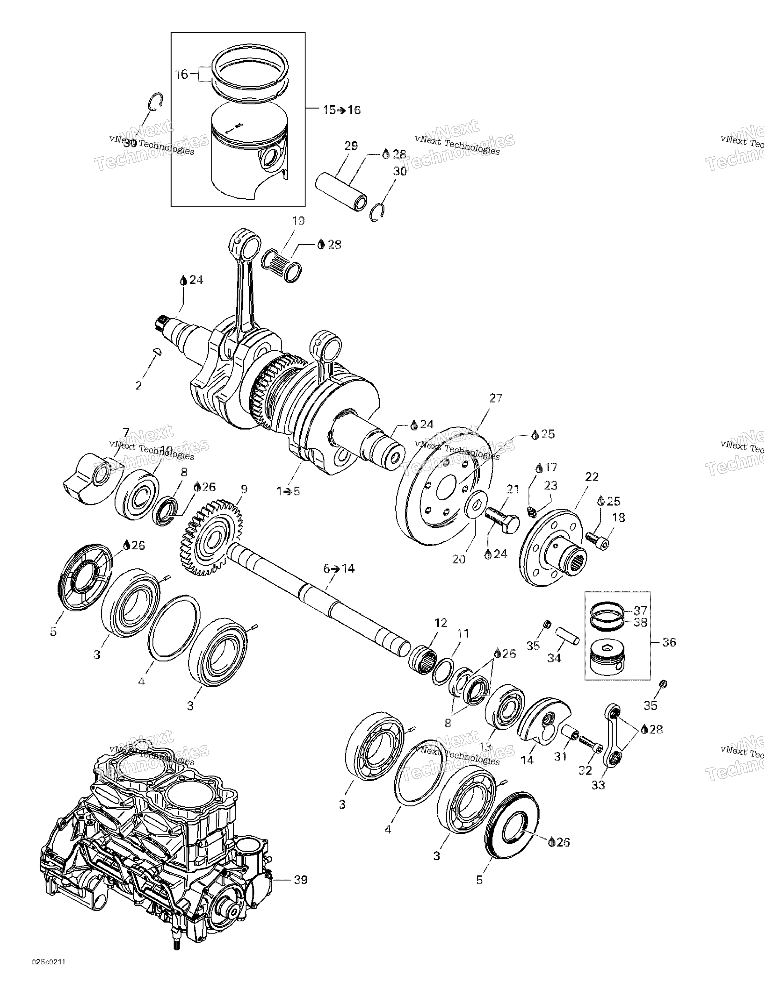 Коленчатый вал And Pistons
