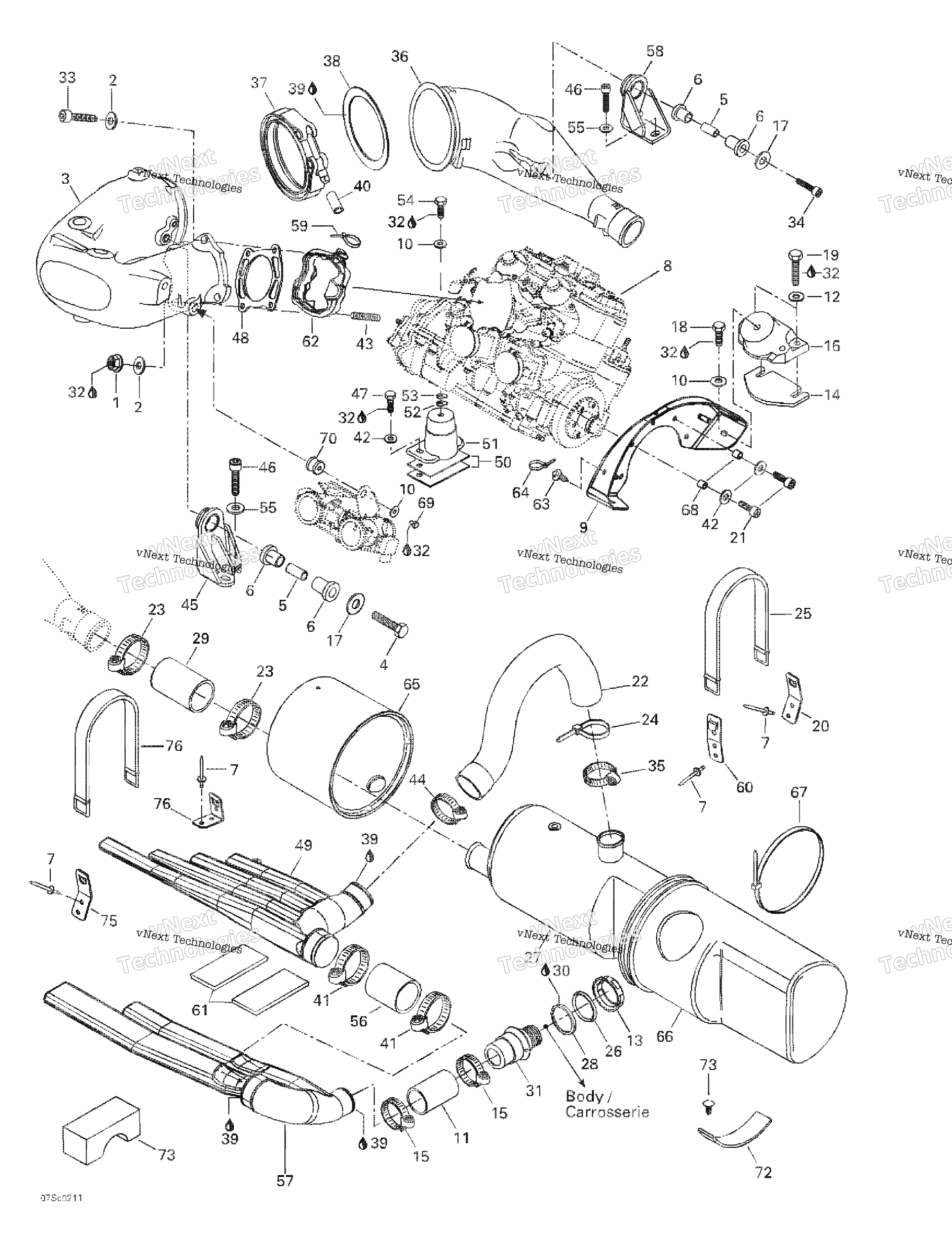 Двигатель Support And Muffler