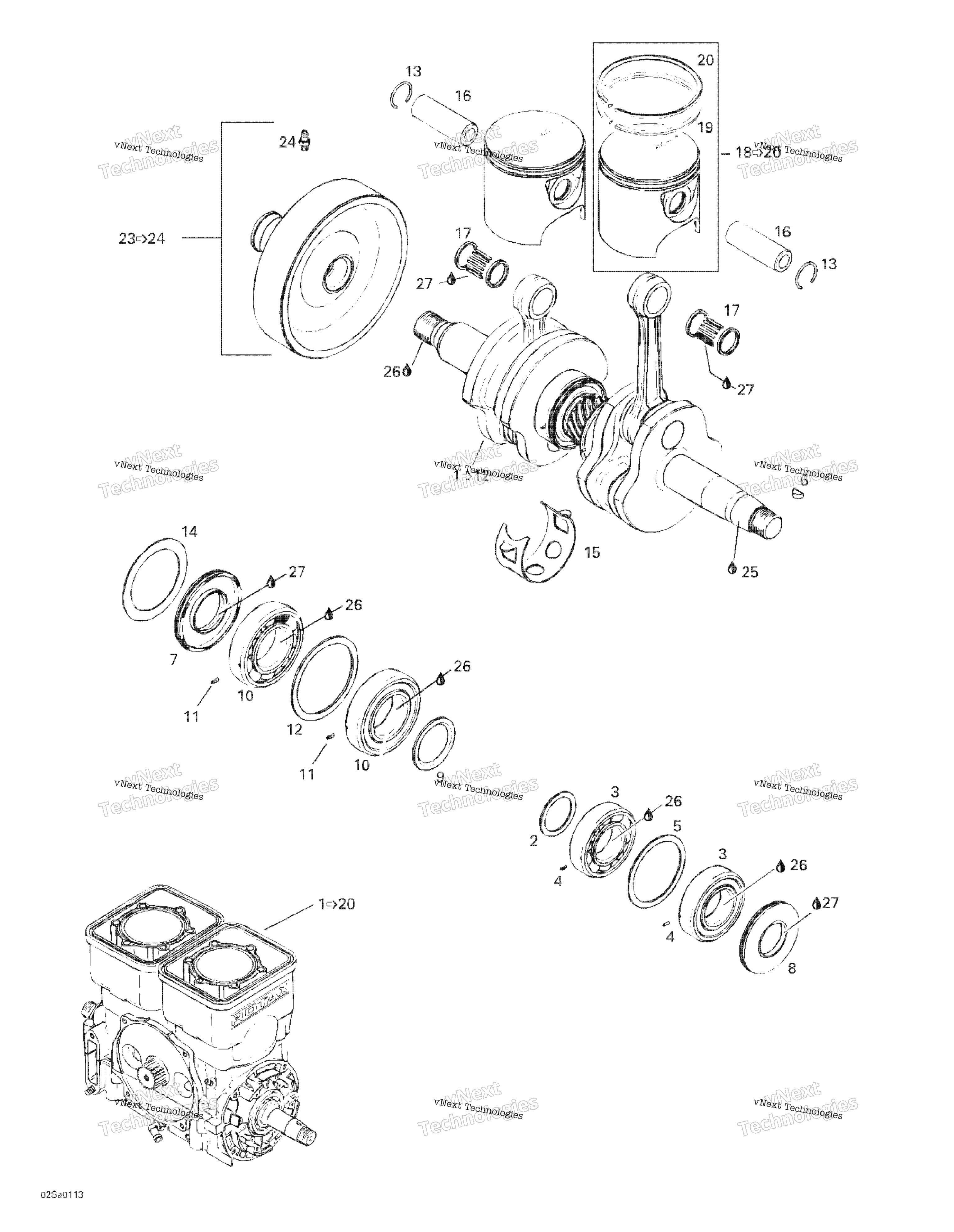 Коленчатый вал And Pistons