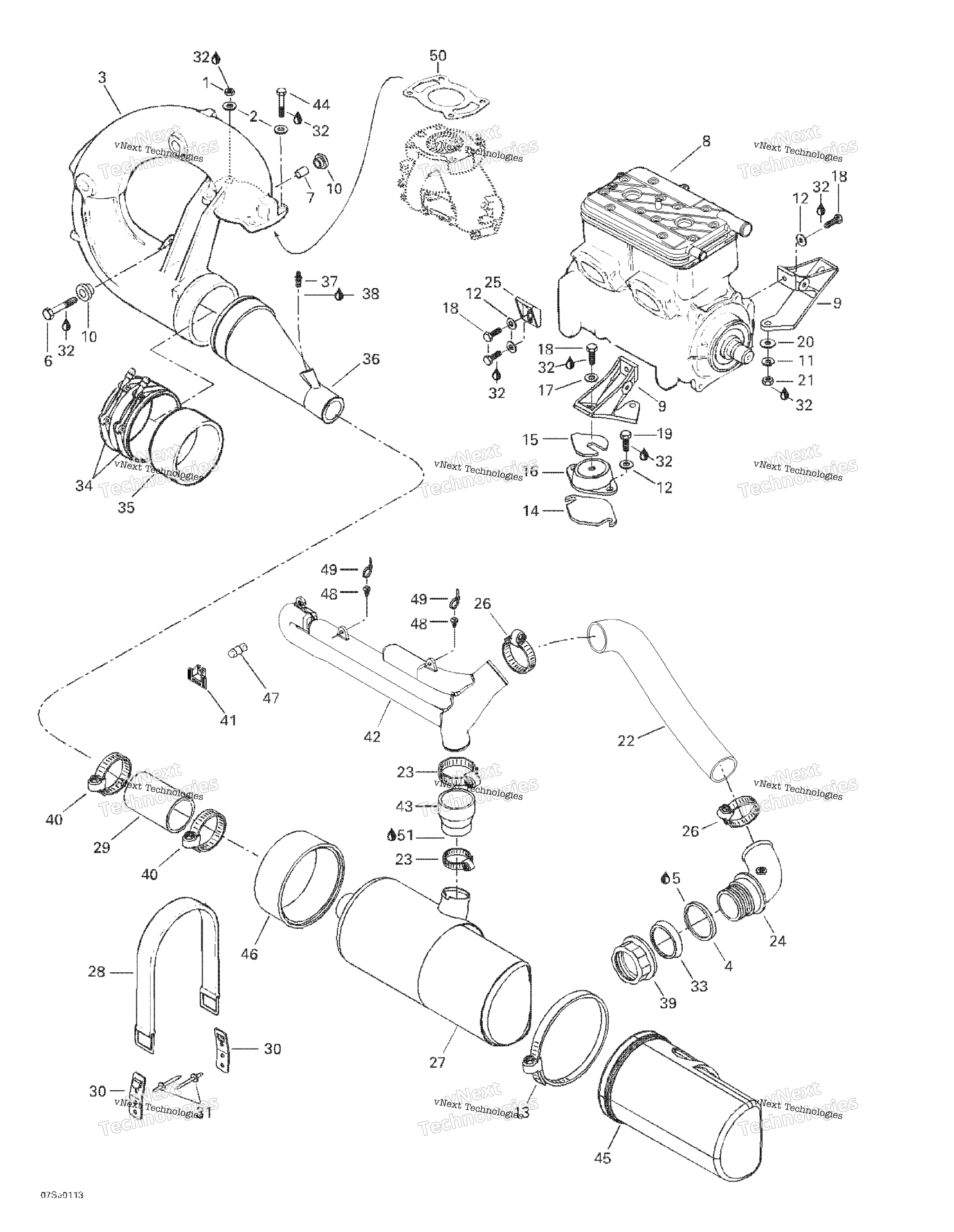 Двигатель Support And Muffler