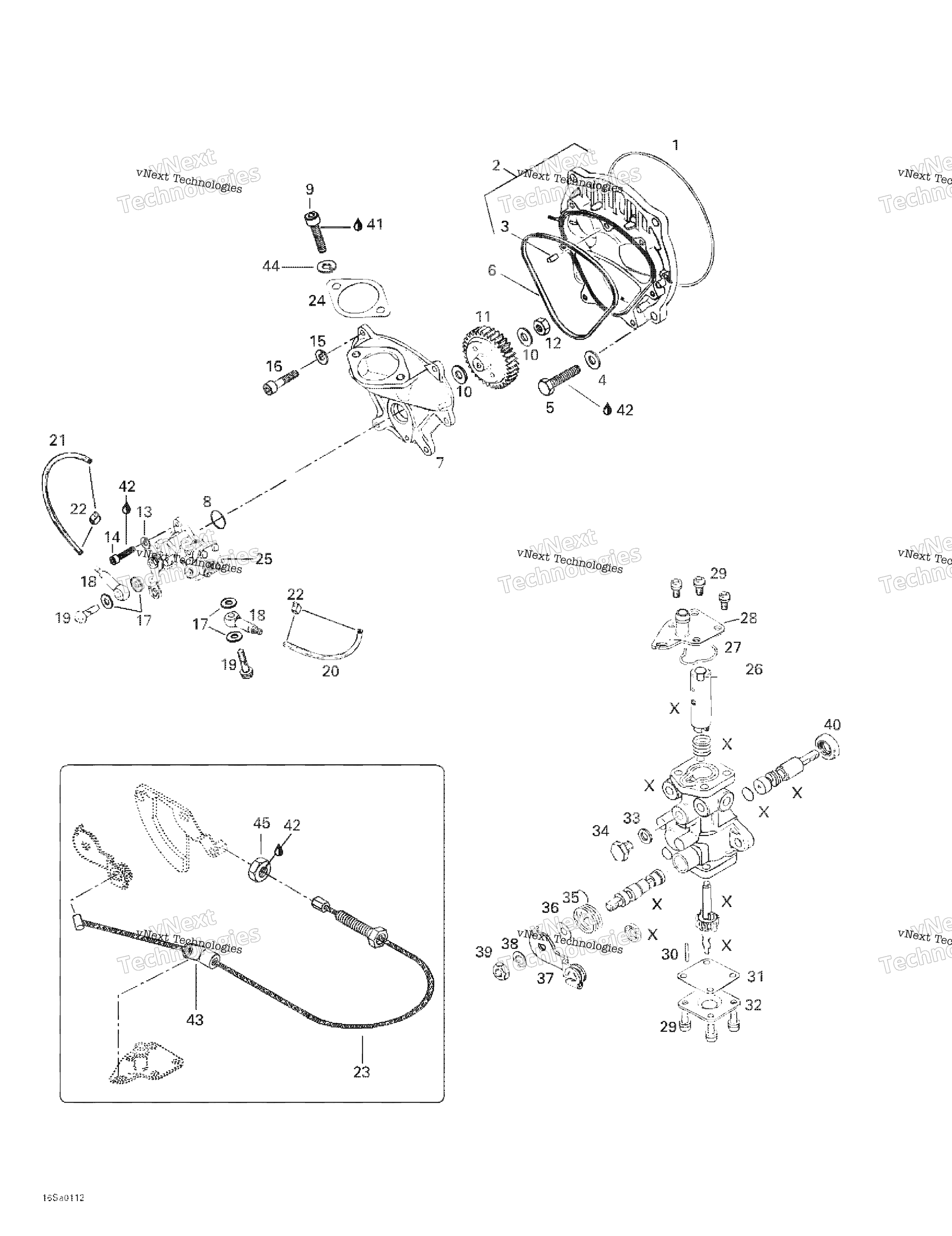 Oil Injection System, Oil Pump, Rotary Valve
