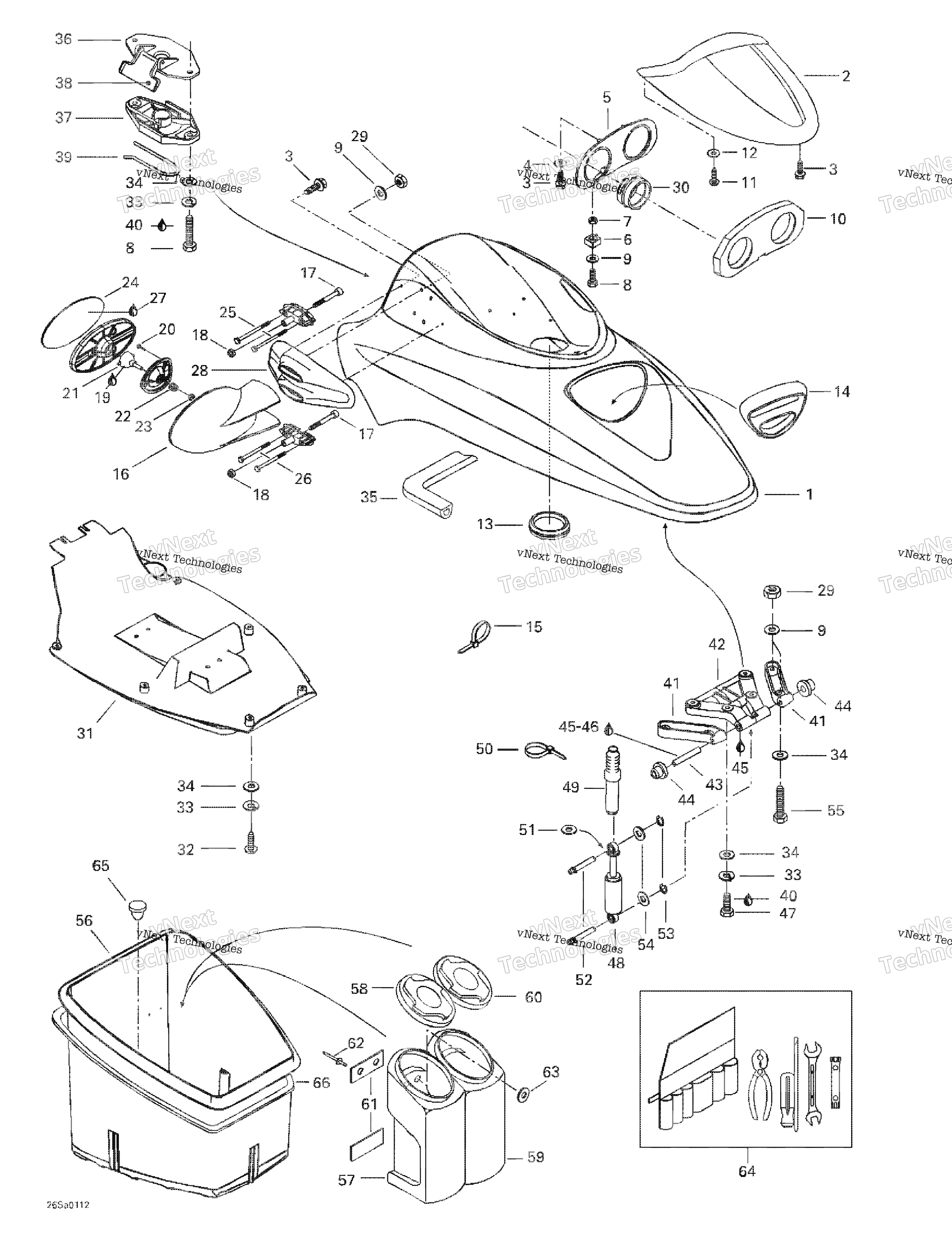 Передняя часть Storage Compartment