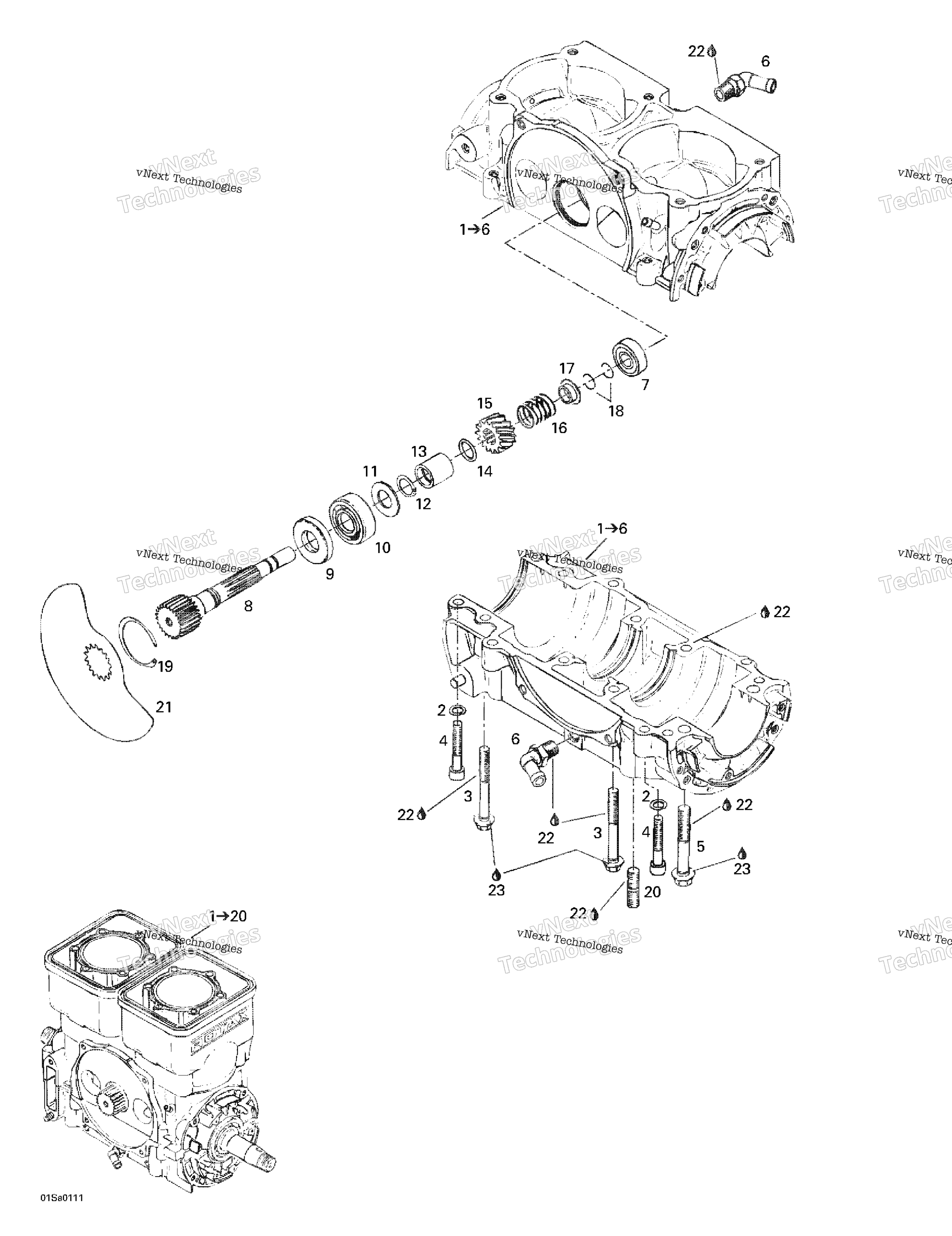 Crankcase, Rotary клапан