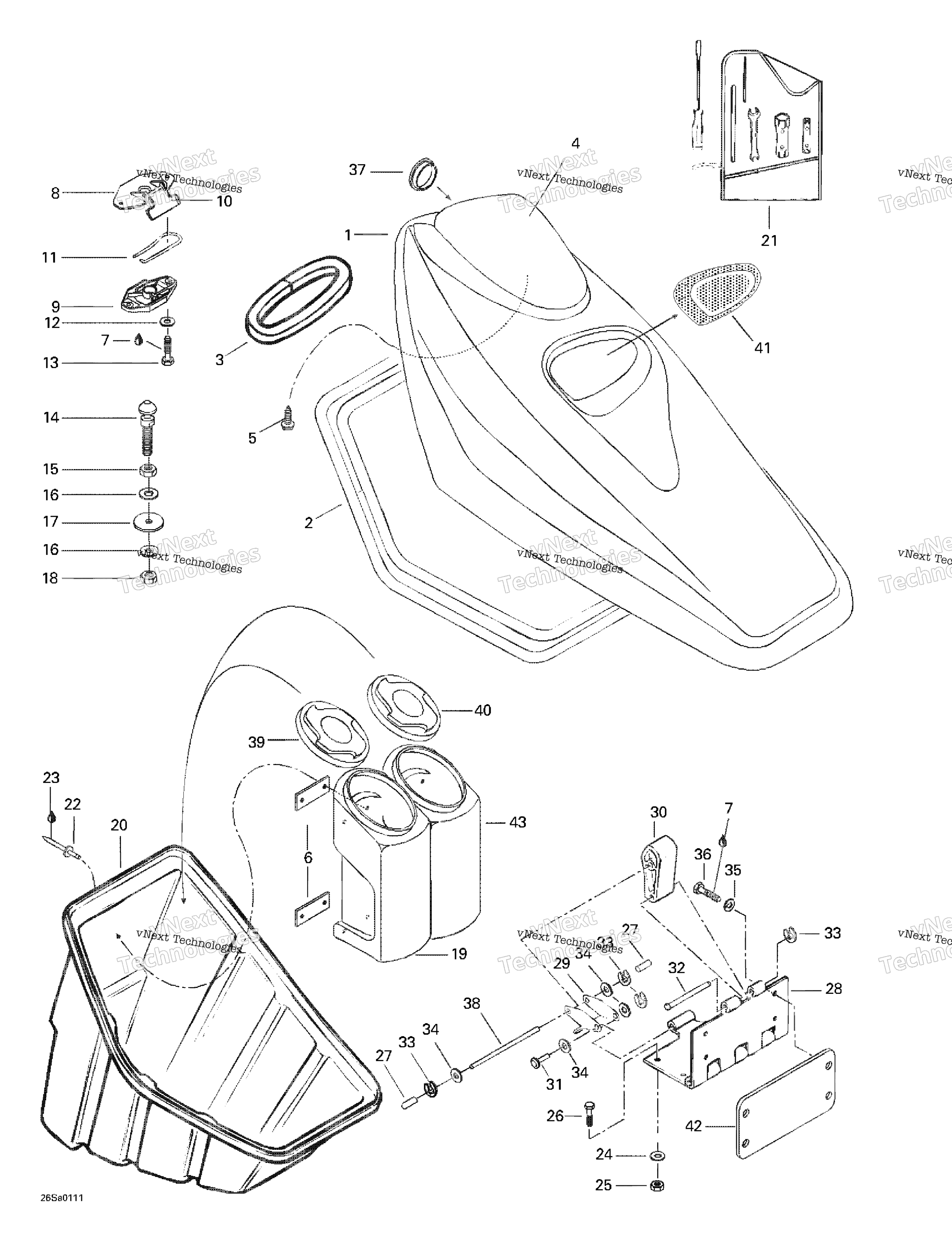 Передняя часть Storage Compartment