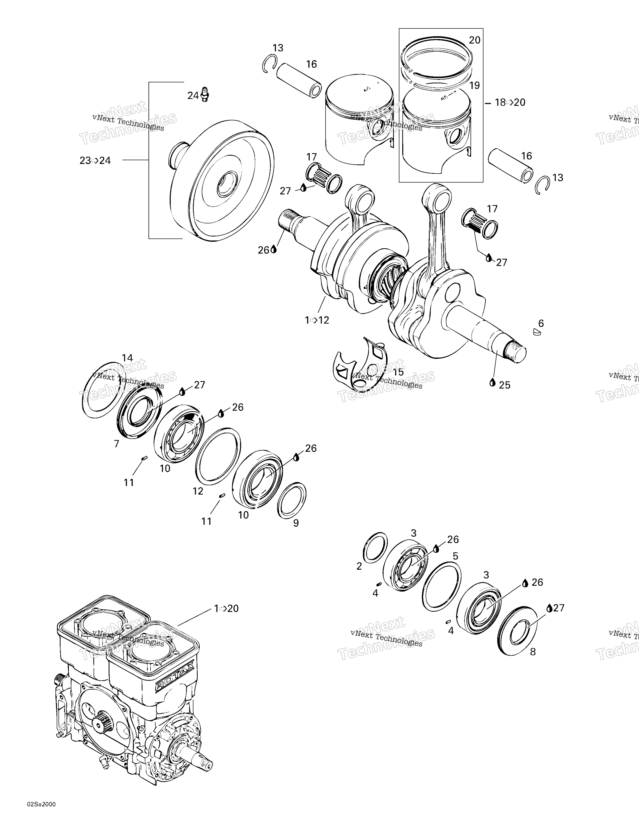 Коленчатый вал And Pistons