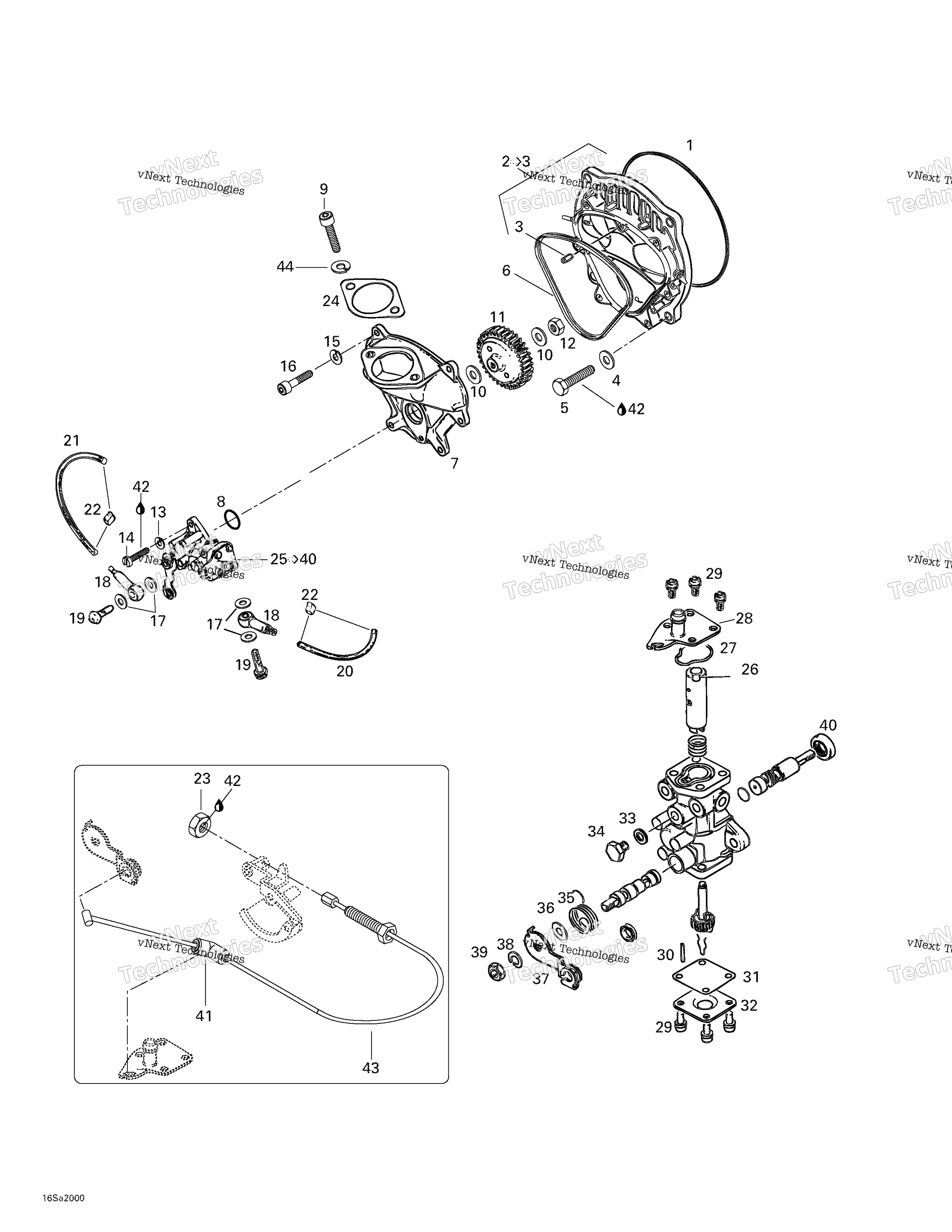 Oil Injection System, Oil Pump, Rotary Valve