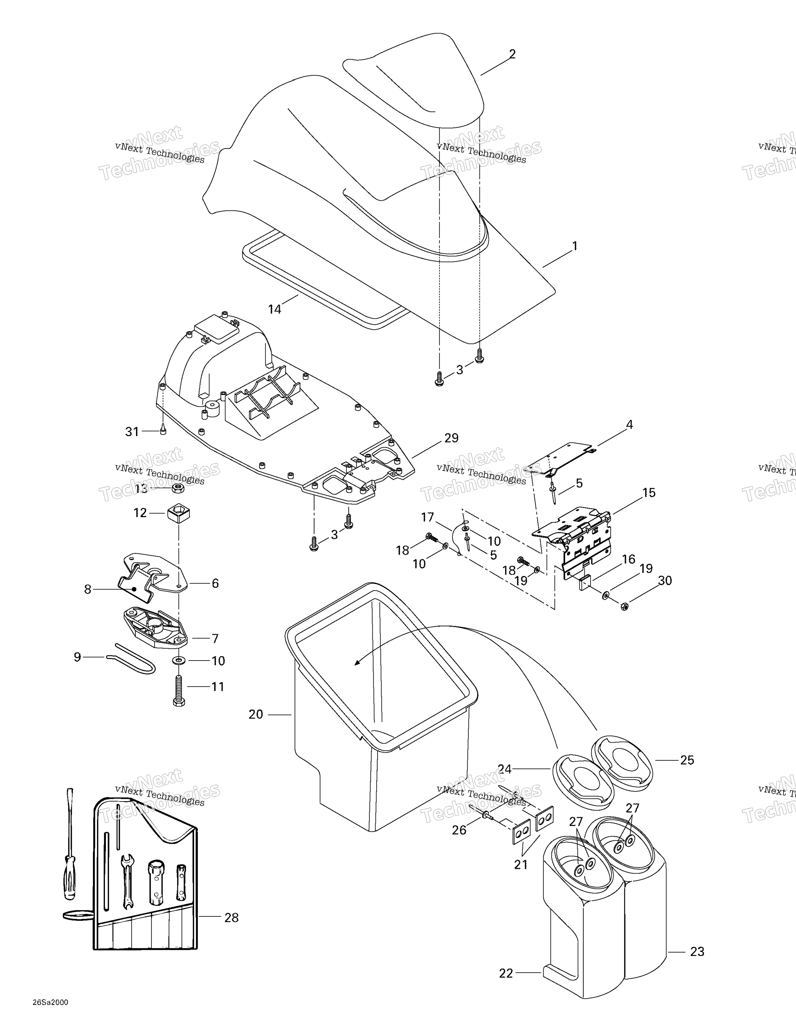 Передняя часть Storage Compartment