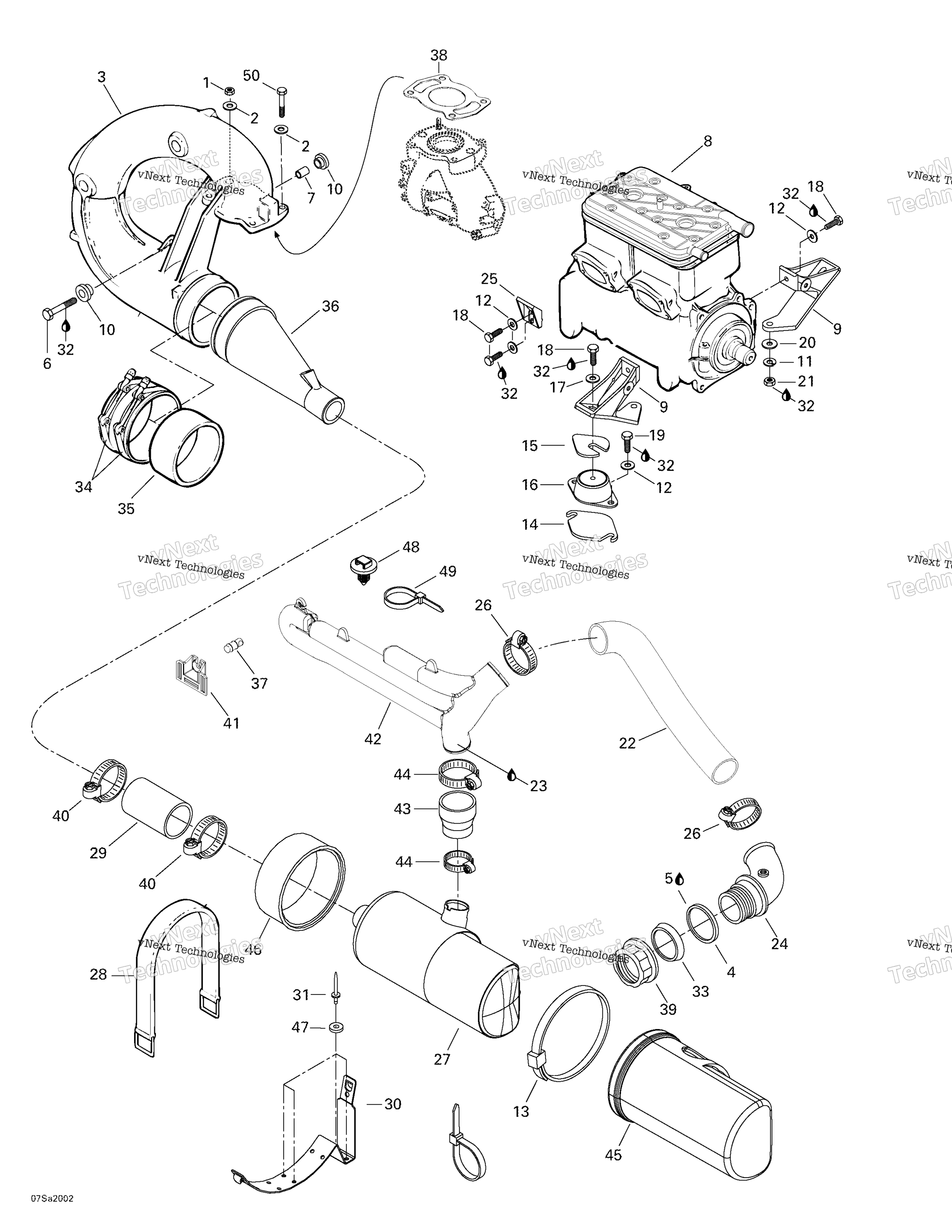 Двигатель Support And Muffler
