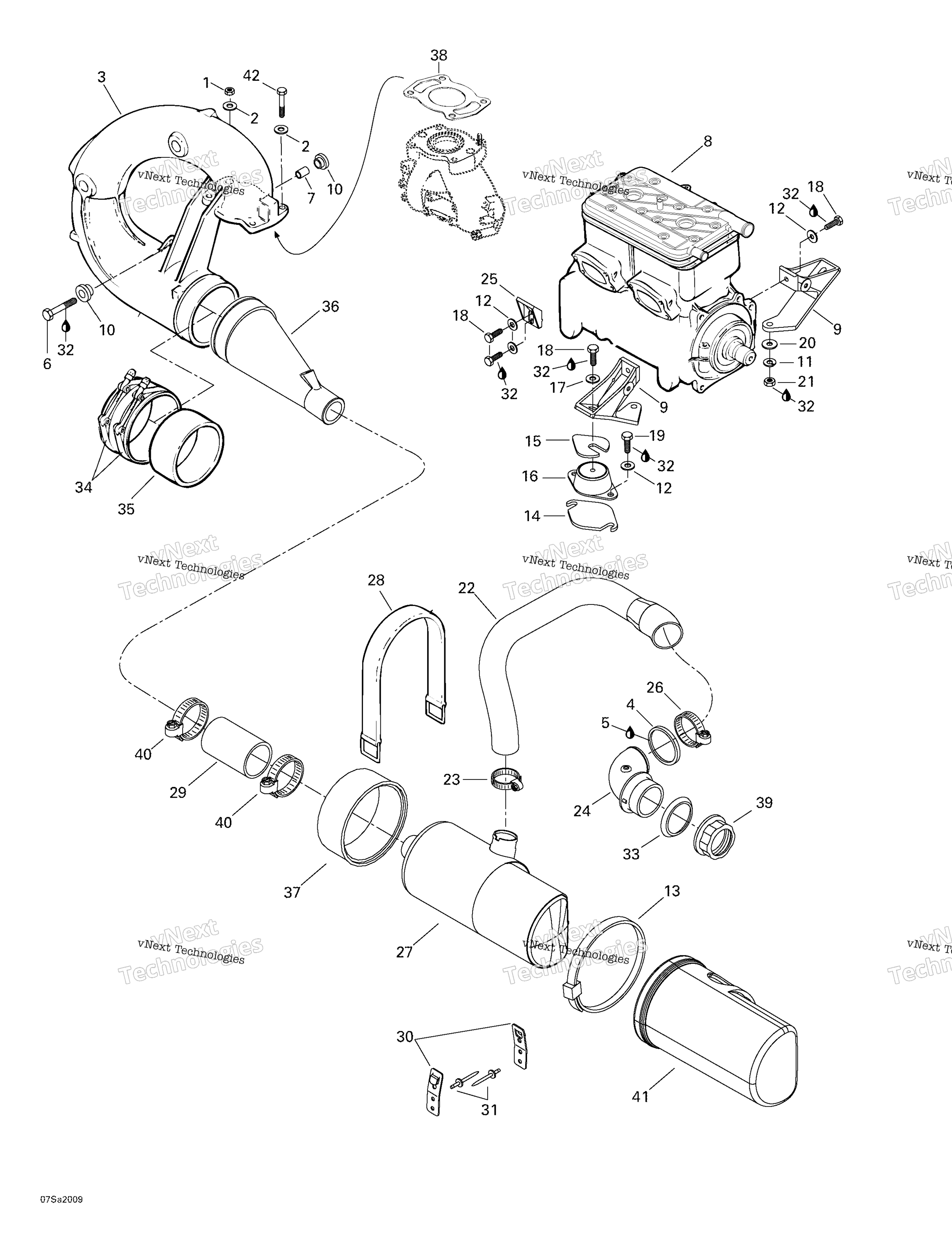 Двигатель Support And Muffler
