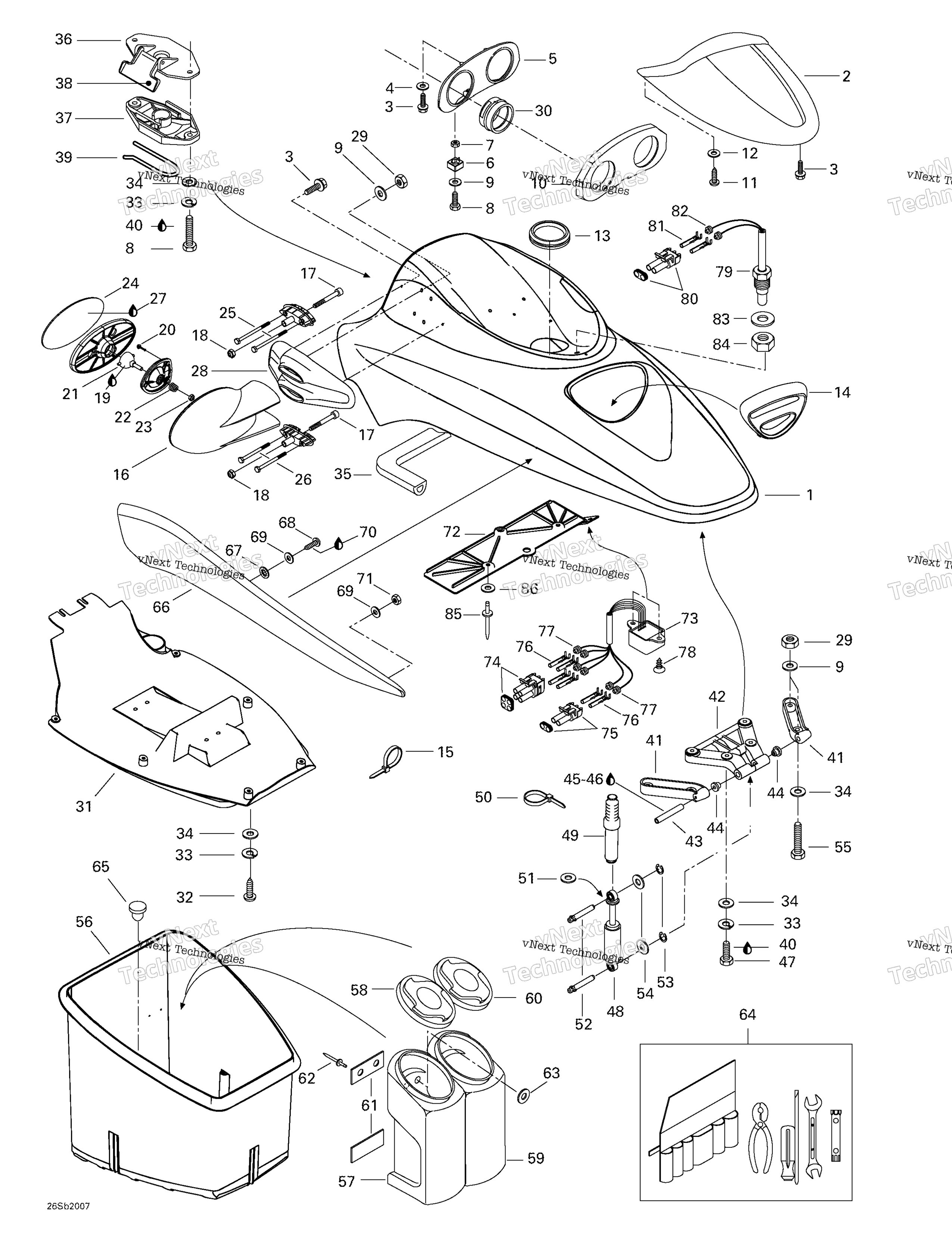 Передняя часть Storage Compartment