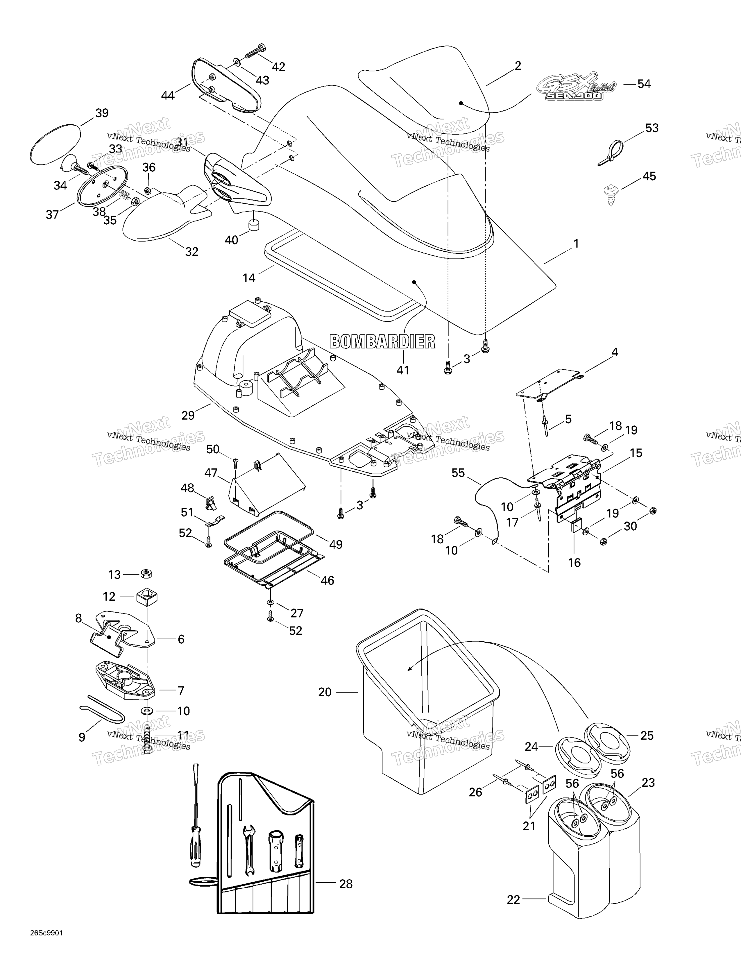 Передняя часть Storage Compartment