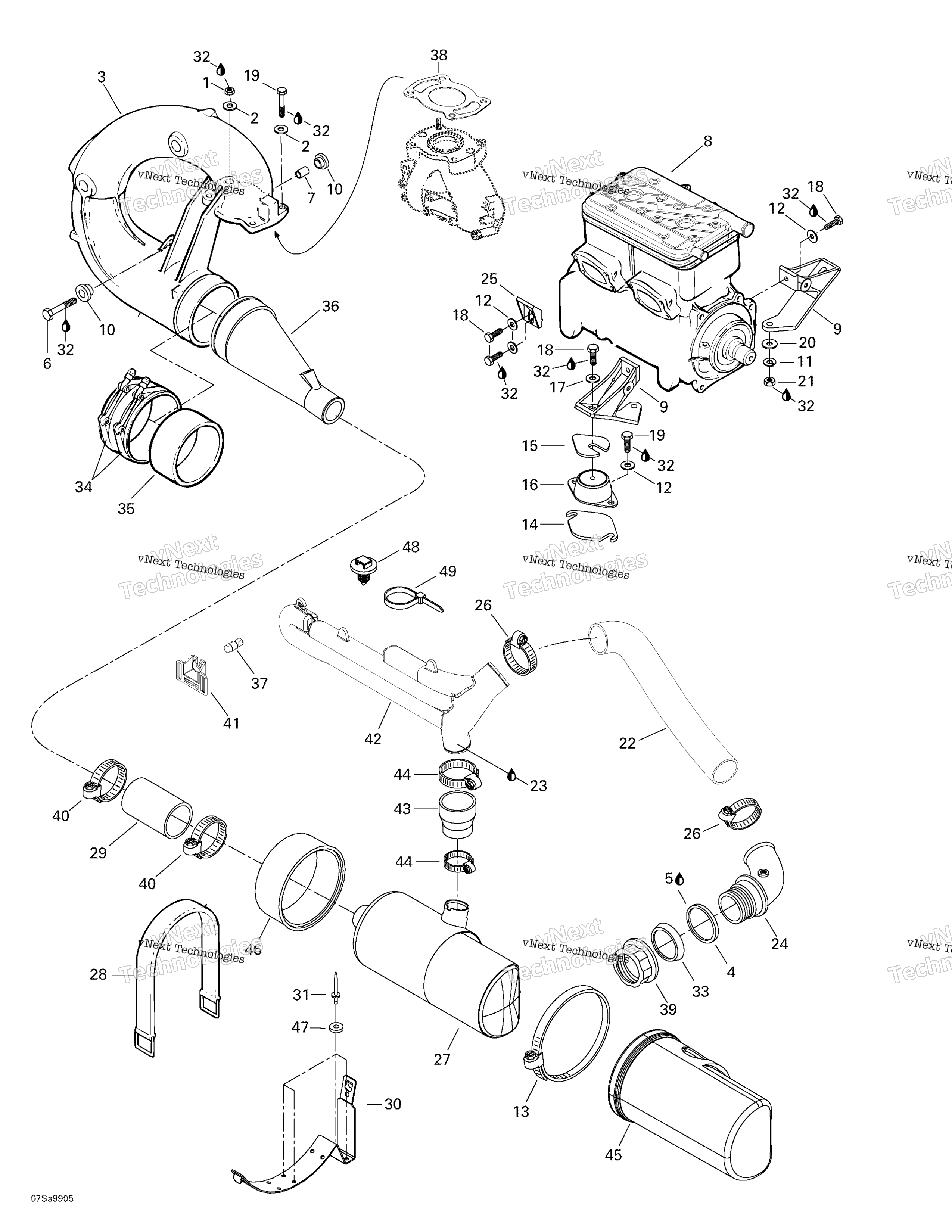 Двигатель Support And Muffler