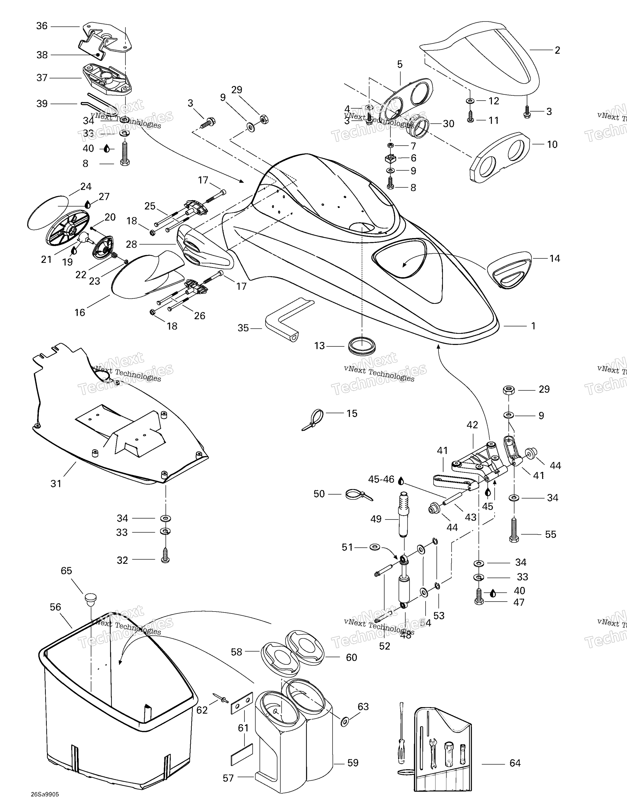 Передняя часть Storage Compartment