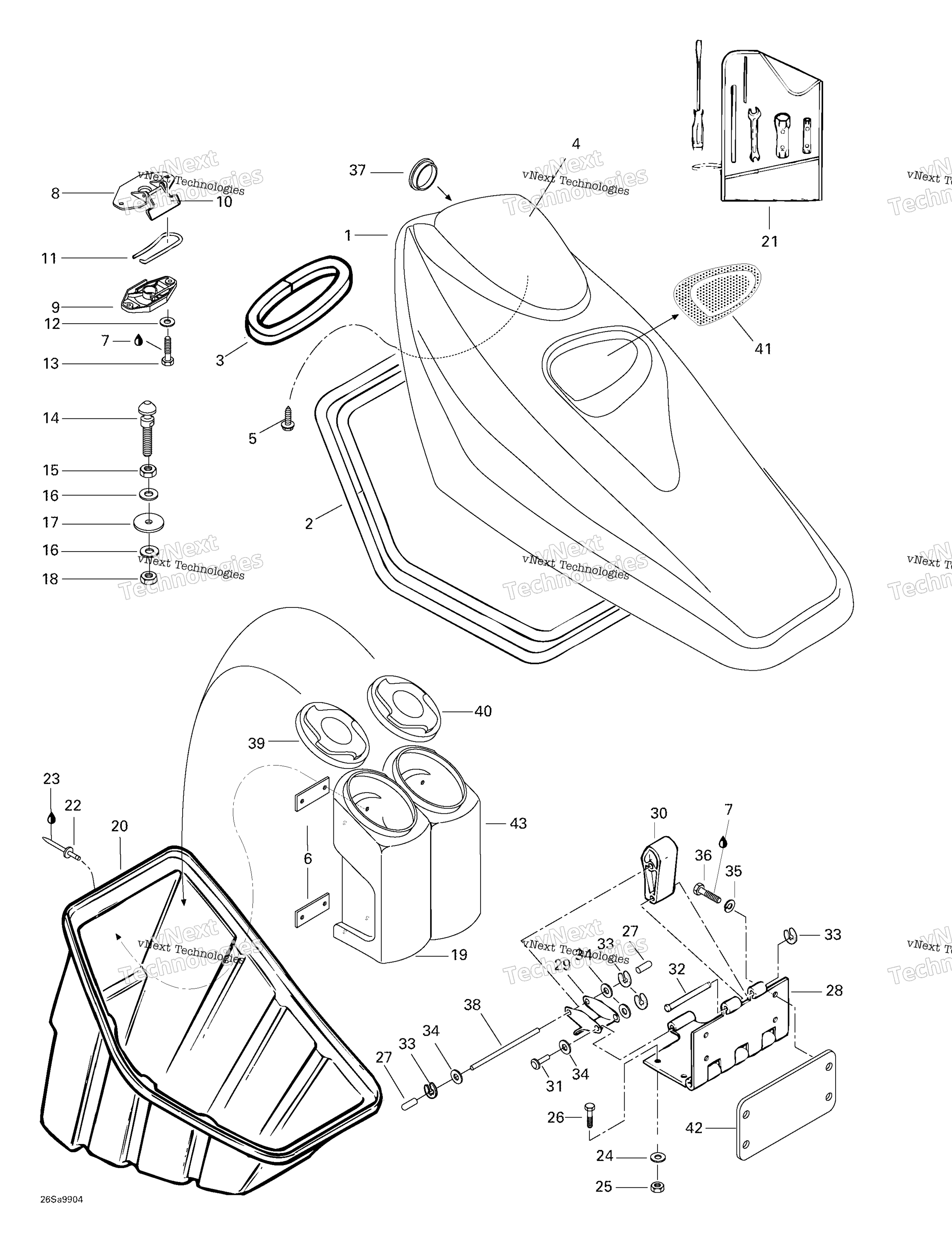Передняя часть Storage Compartment